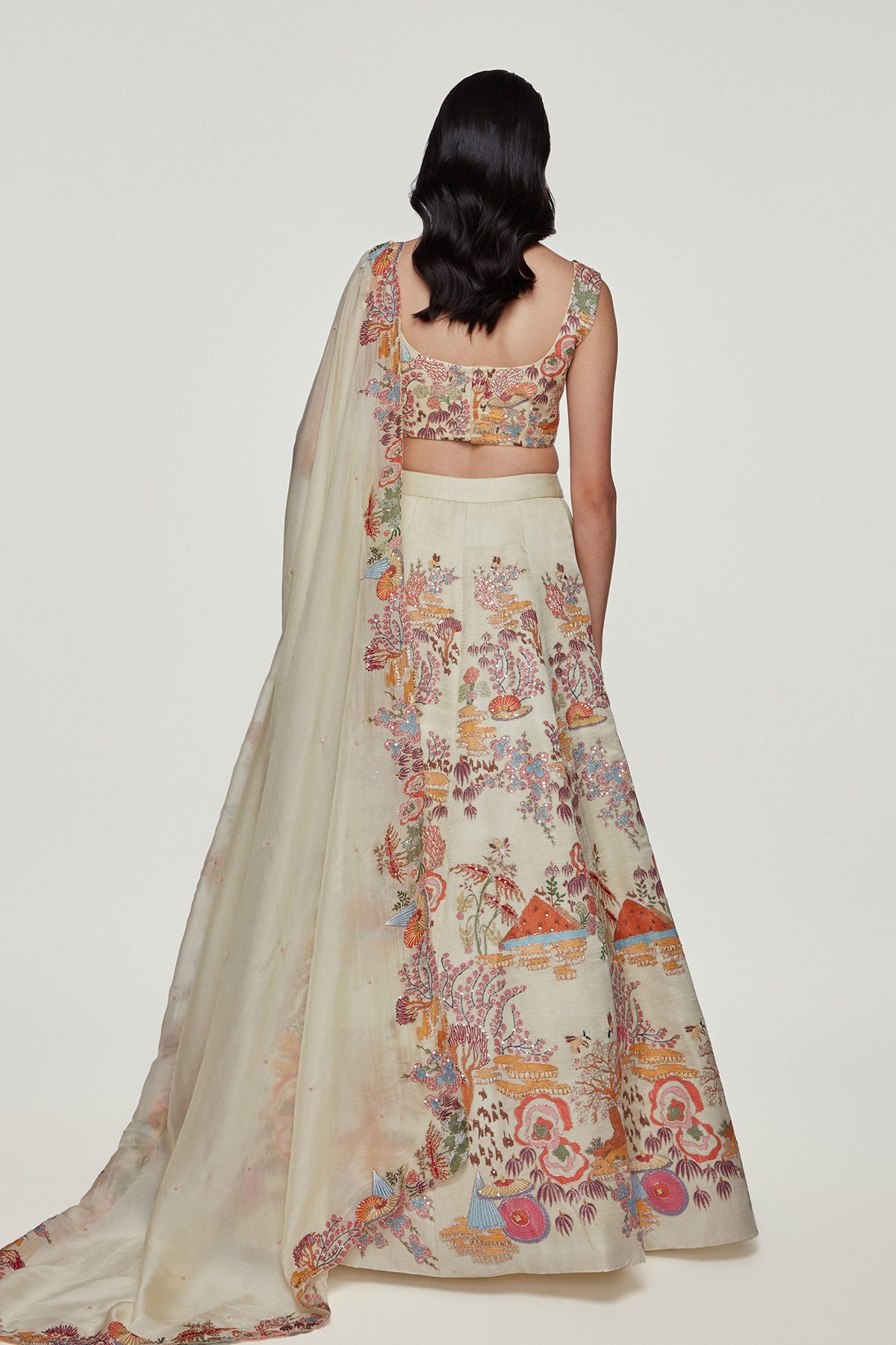 Belleza - Ivory Silk Lehenga Set