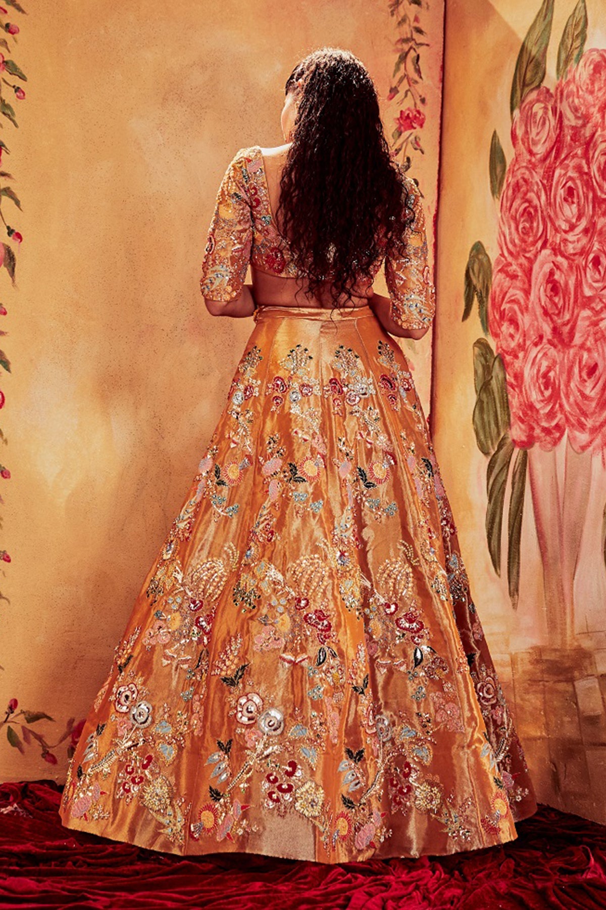 Topaz - Copper Tissue Lehenga Set