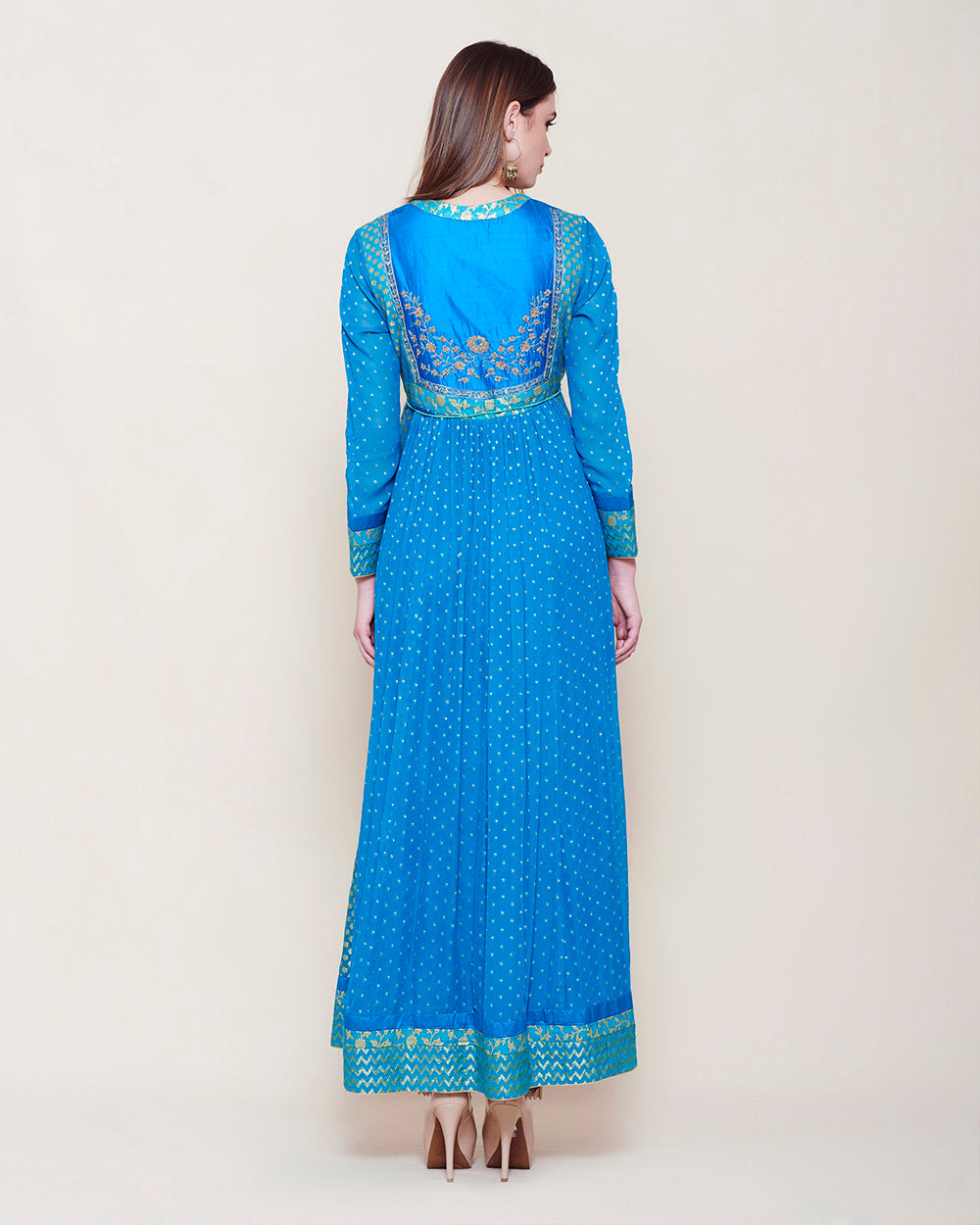 Blue Anarkali set