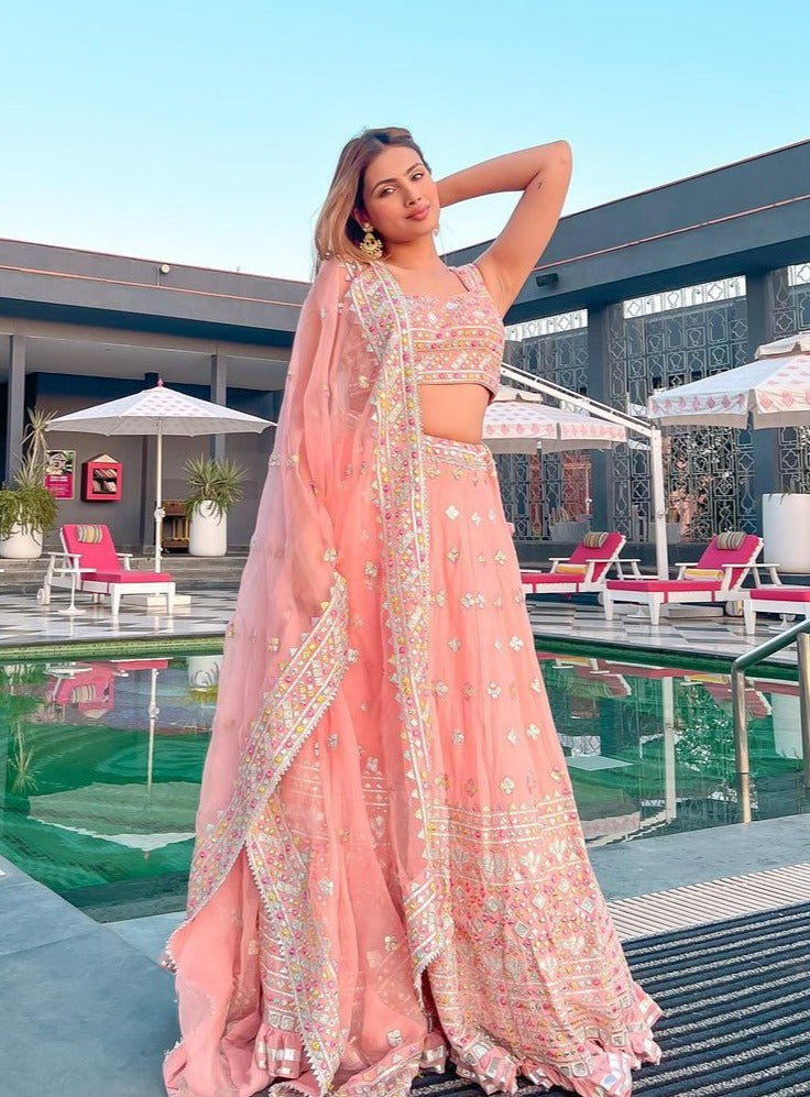 Aashna Hegde in Noor Strappy Lehenga Set