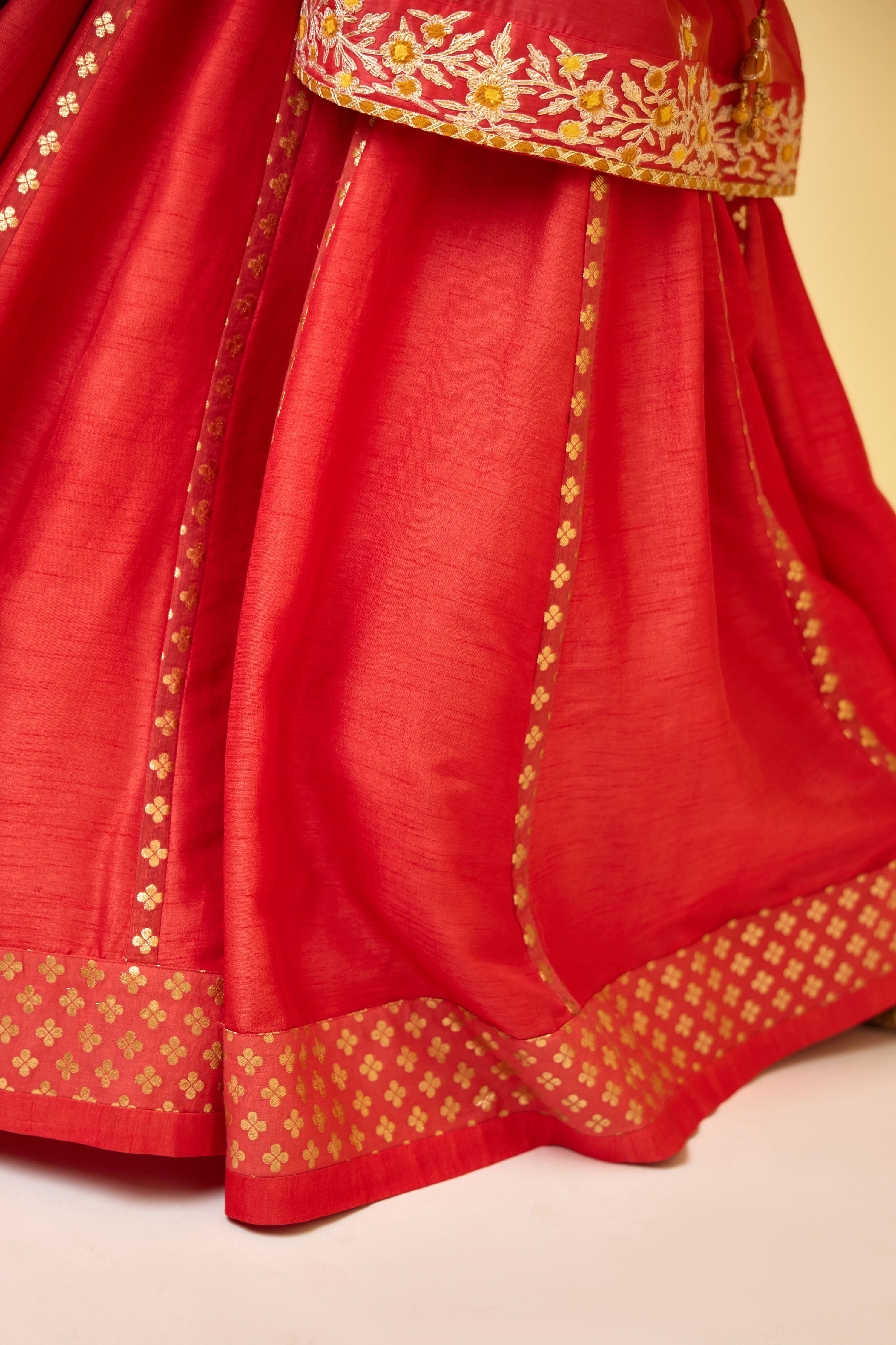 Spicy Orange Skirt Set