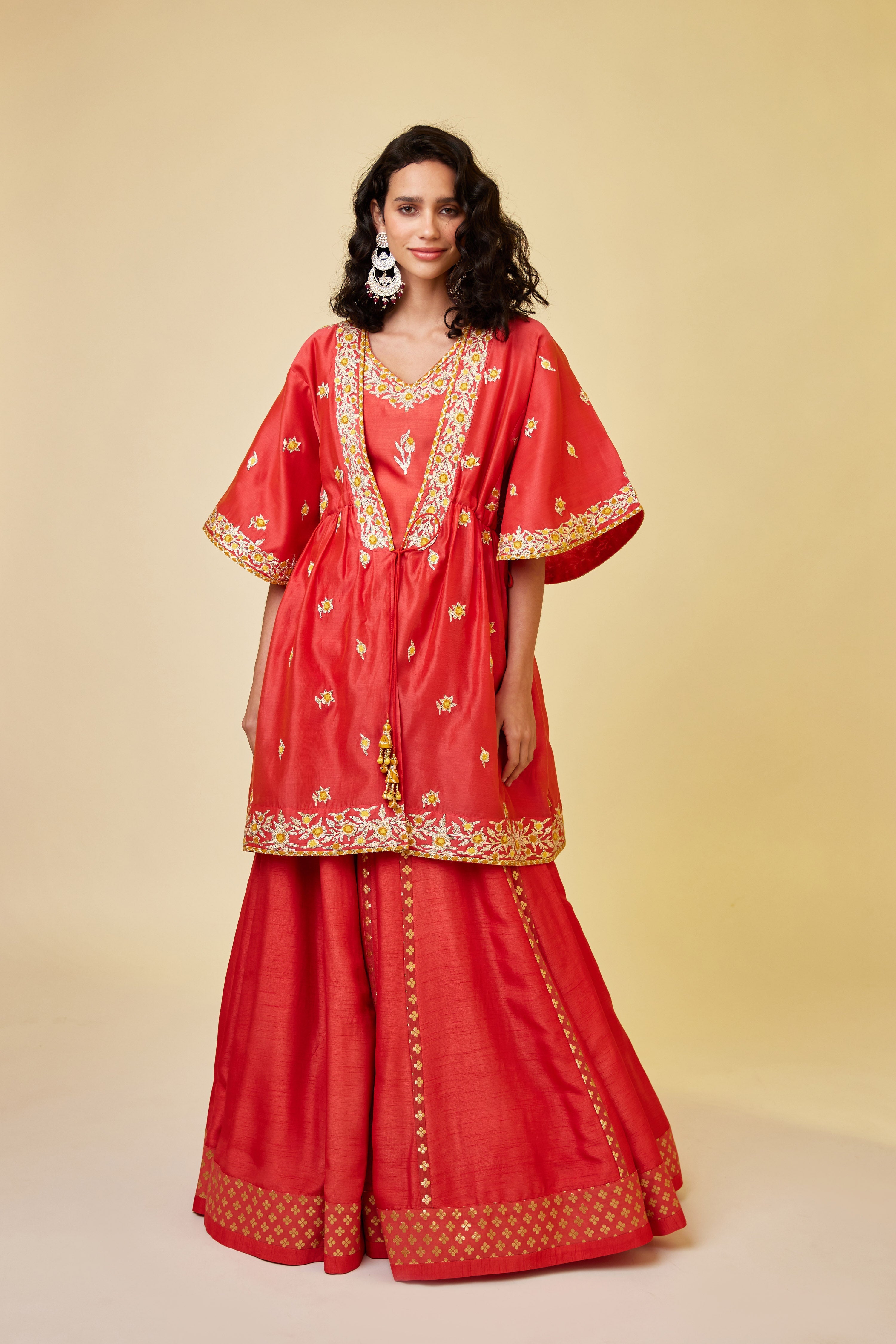 Spicy Orange Skirt Set