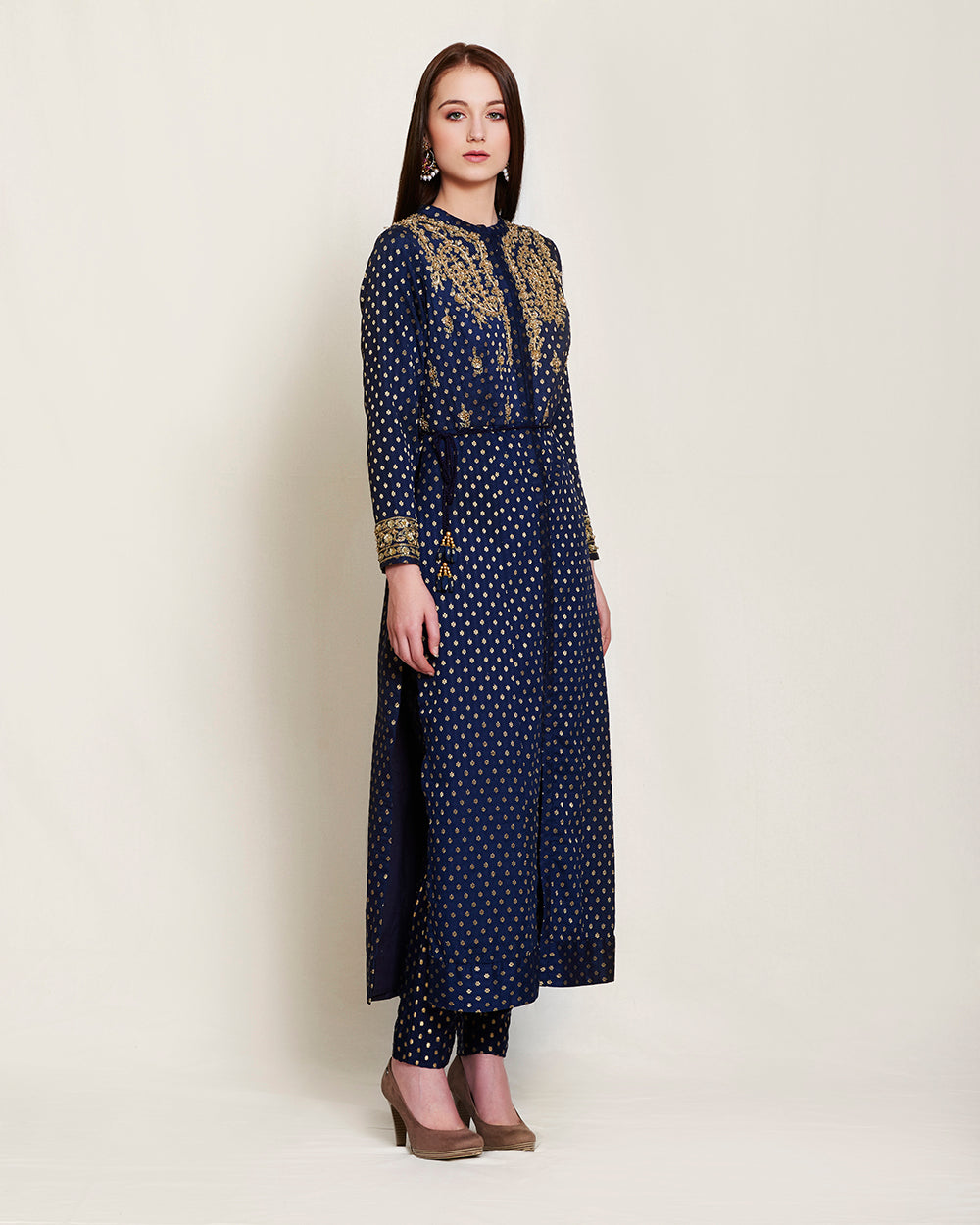 Navy Blue anarkali set