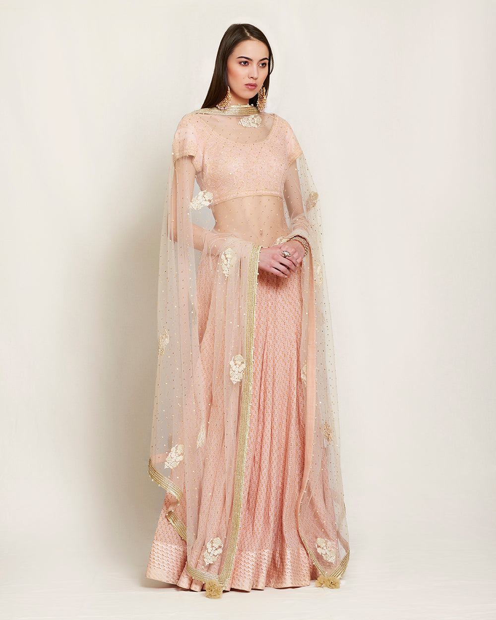 Light Pink printed lehenga set