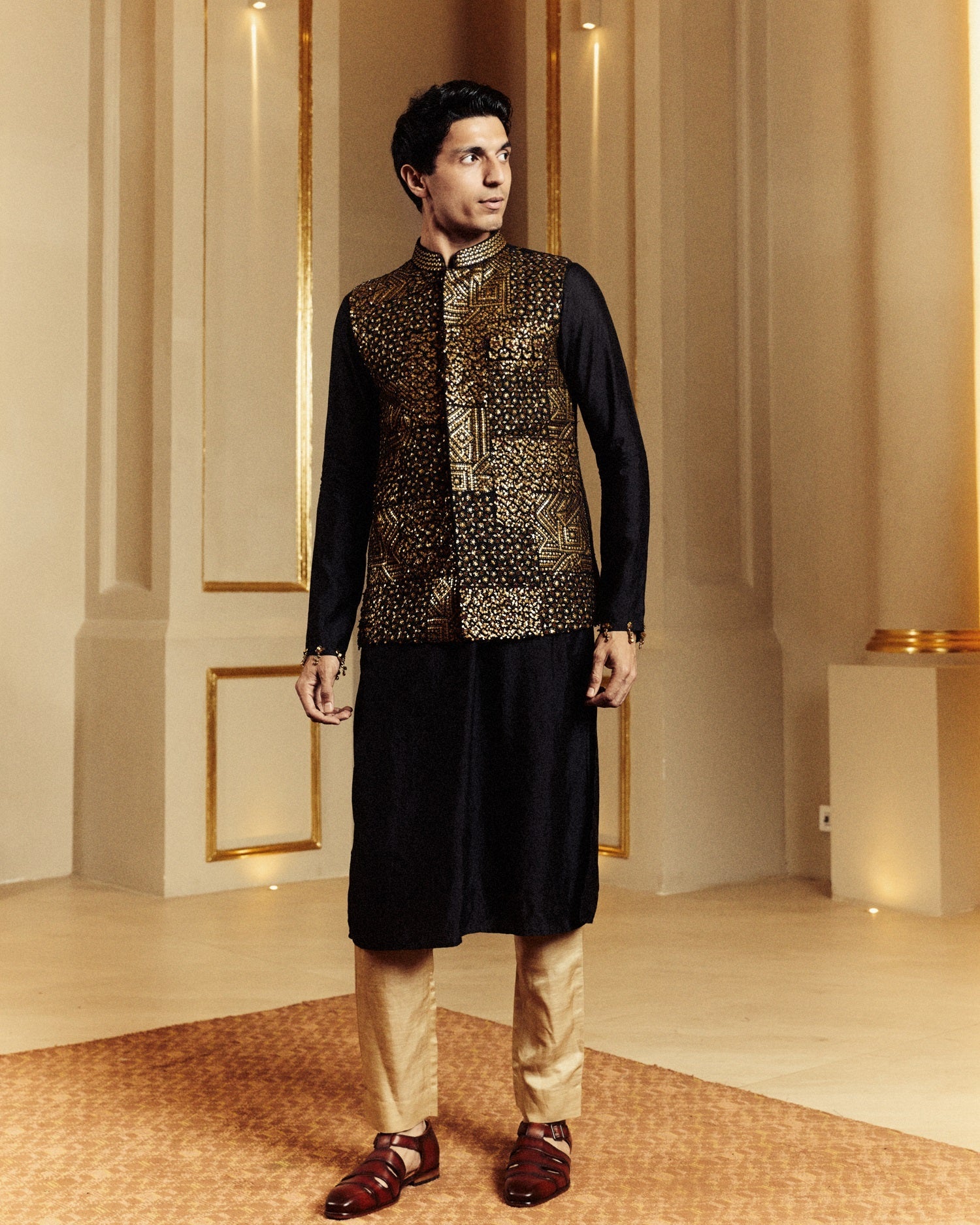 Black Classic Kurta Set