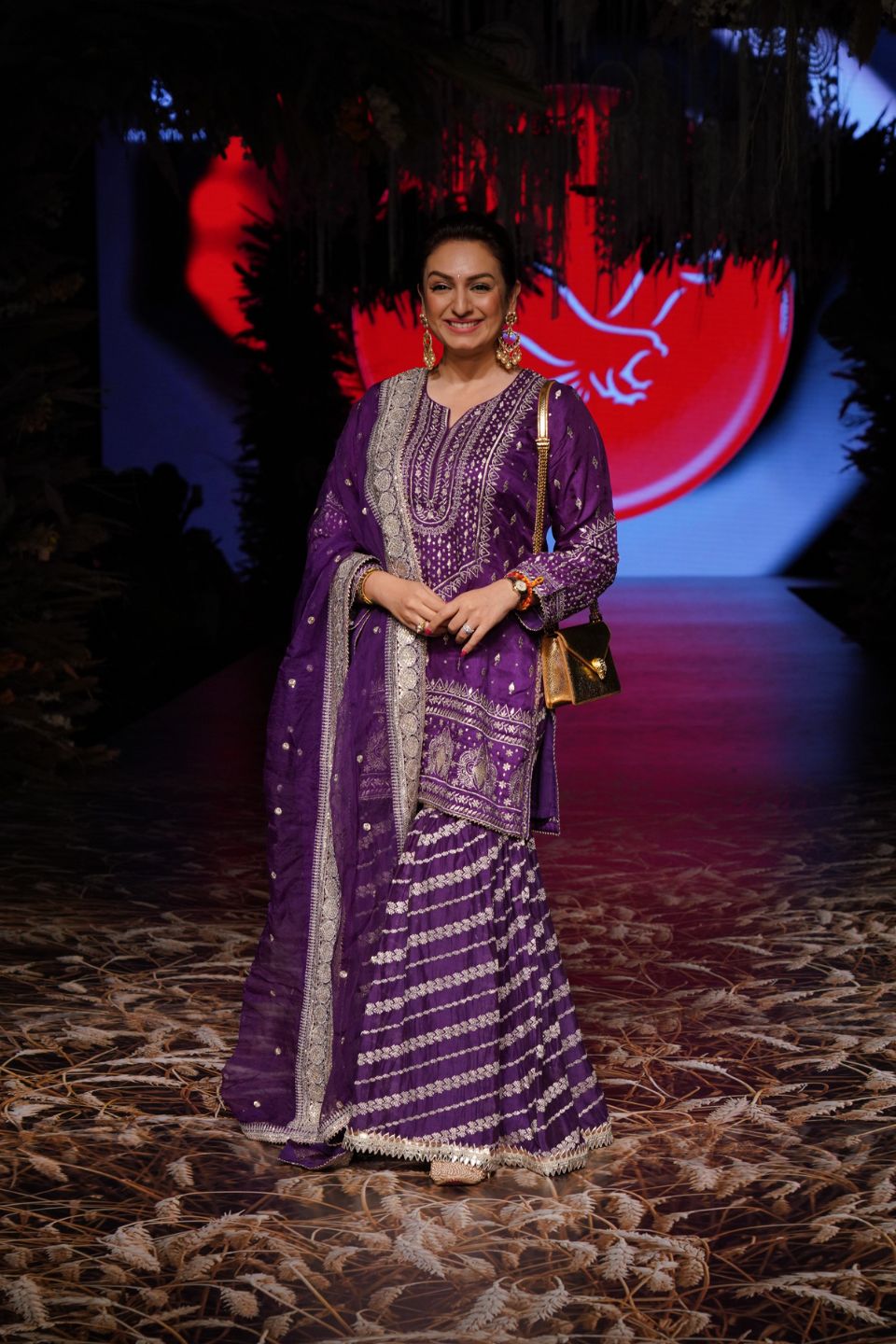 Rati with Jamdani Sharara Set -Juhi Chawla