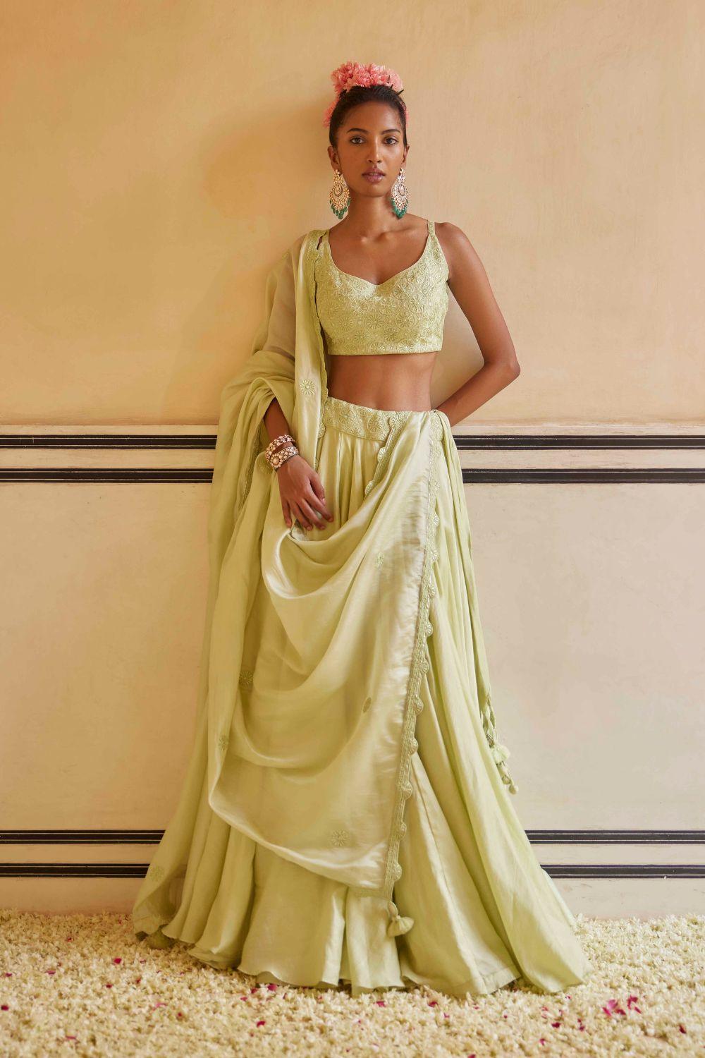 Pista Lehenga Set