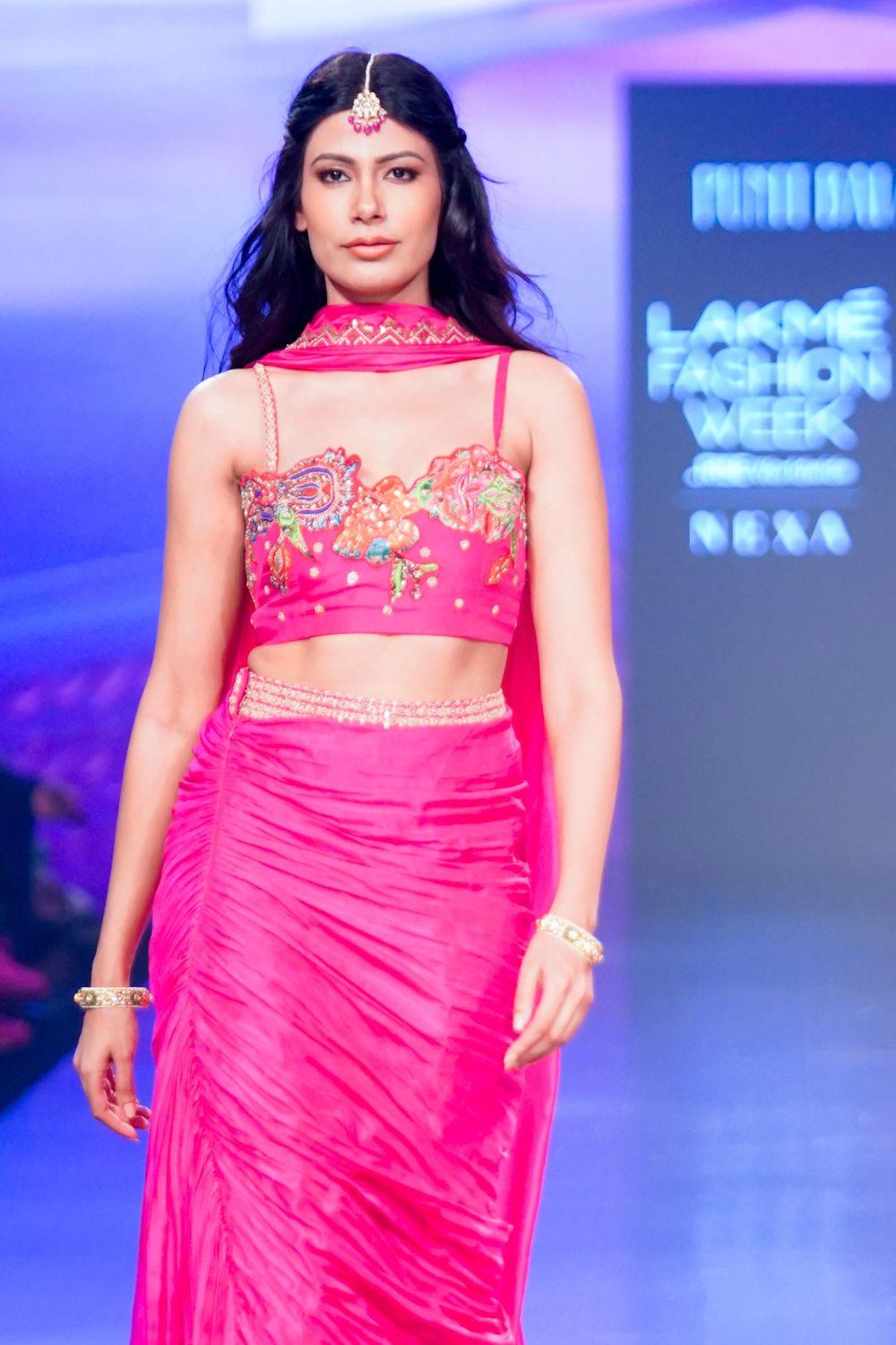 Gulaabi Gulaal Draped Skirt Set