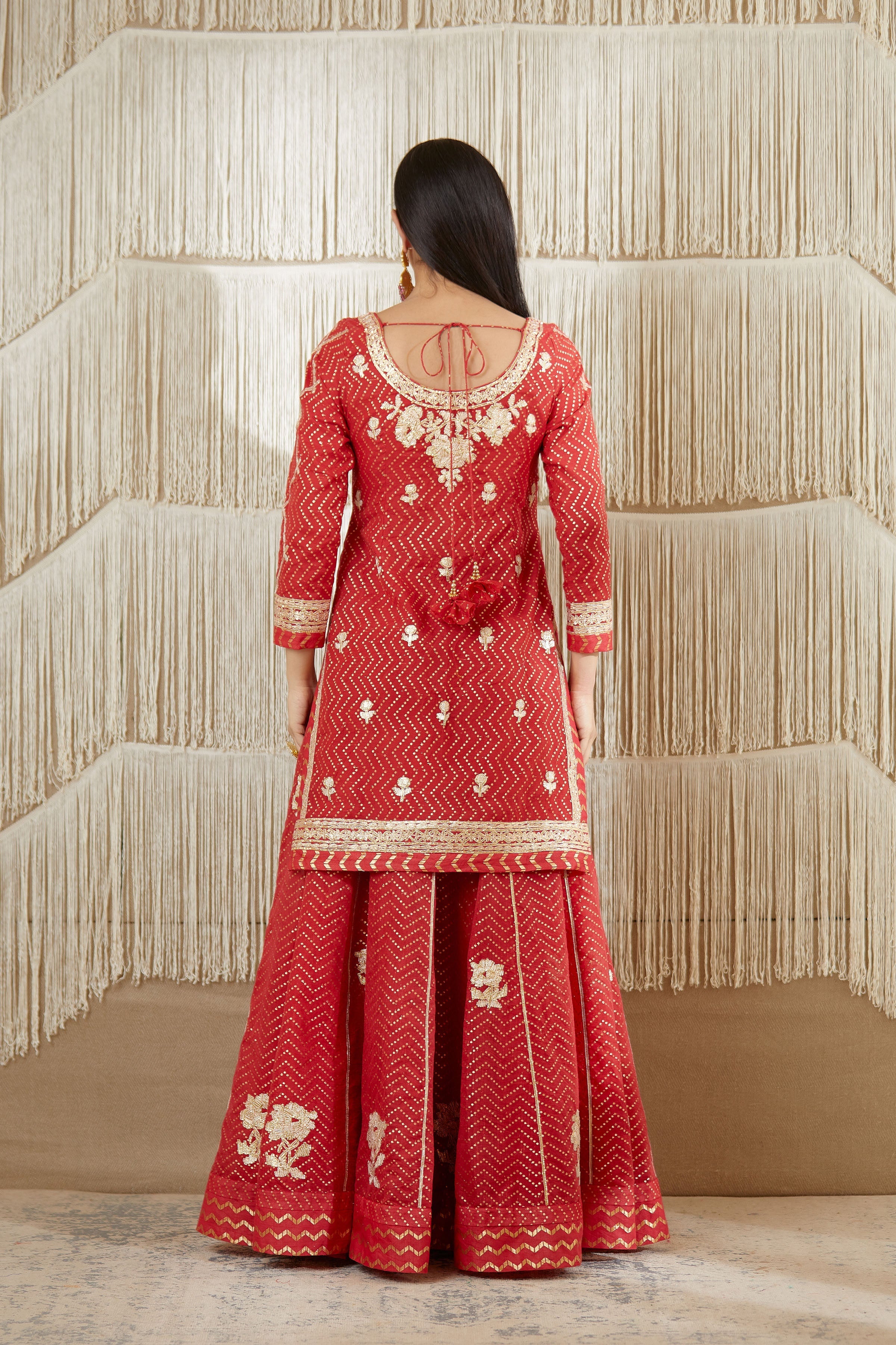 Maroon Sharara set