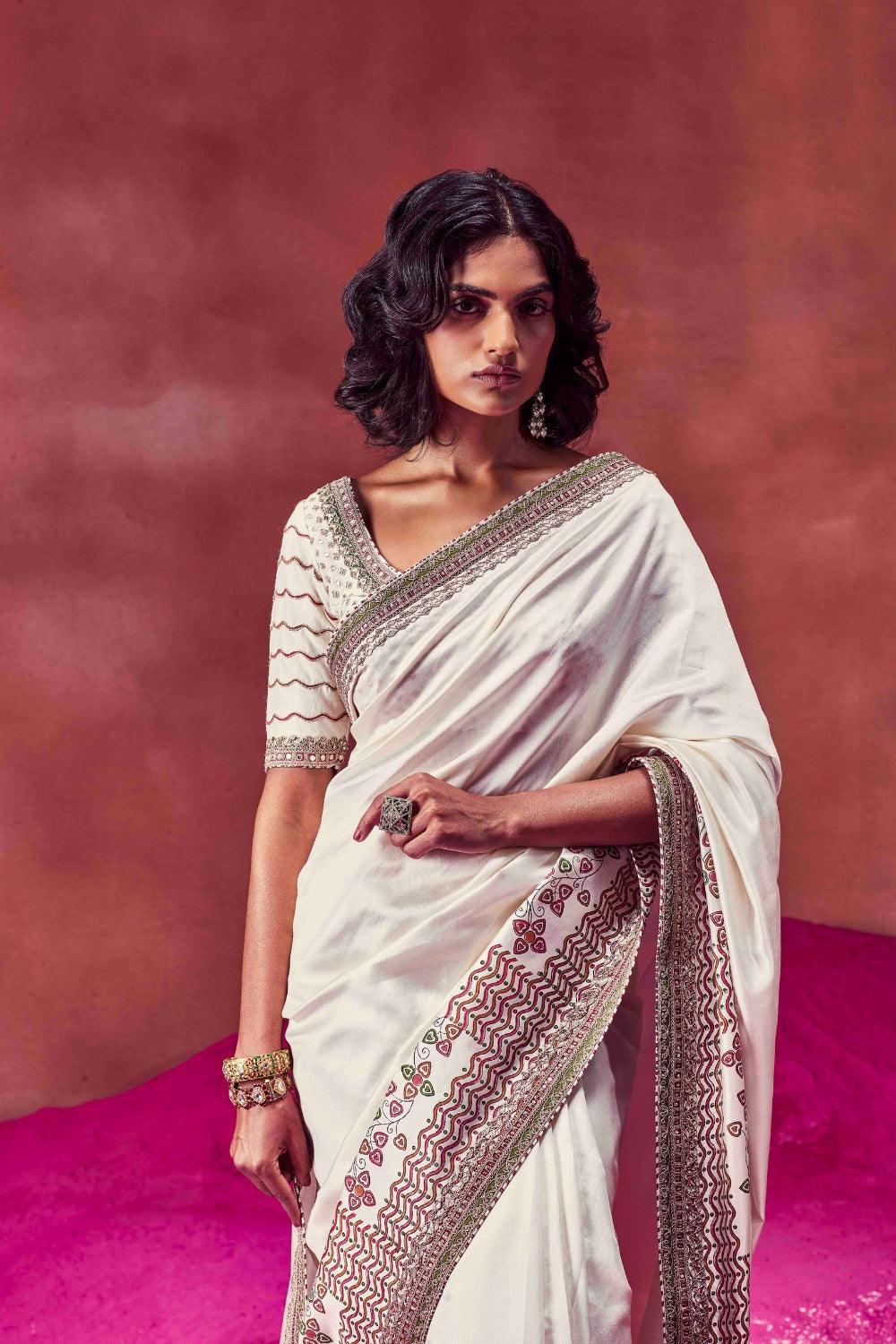 Ivory Saree Set