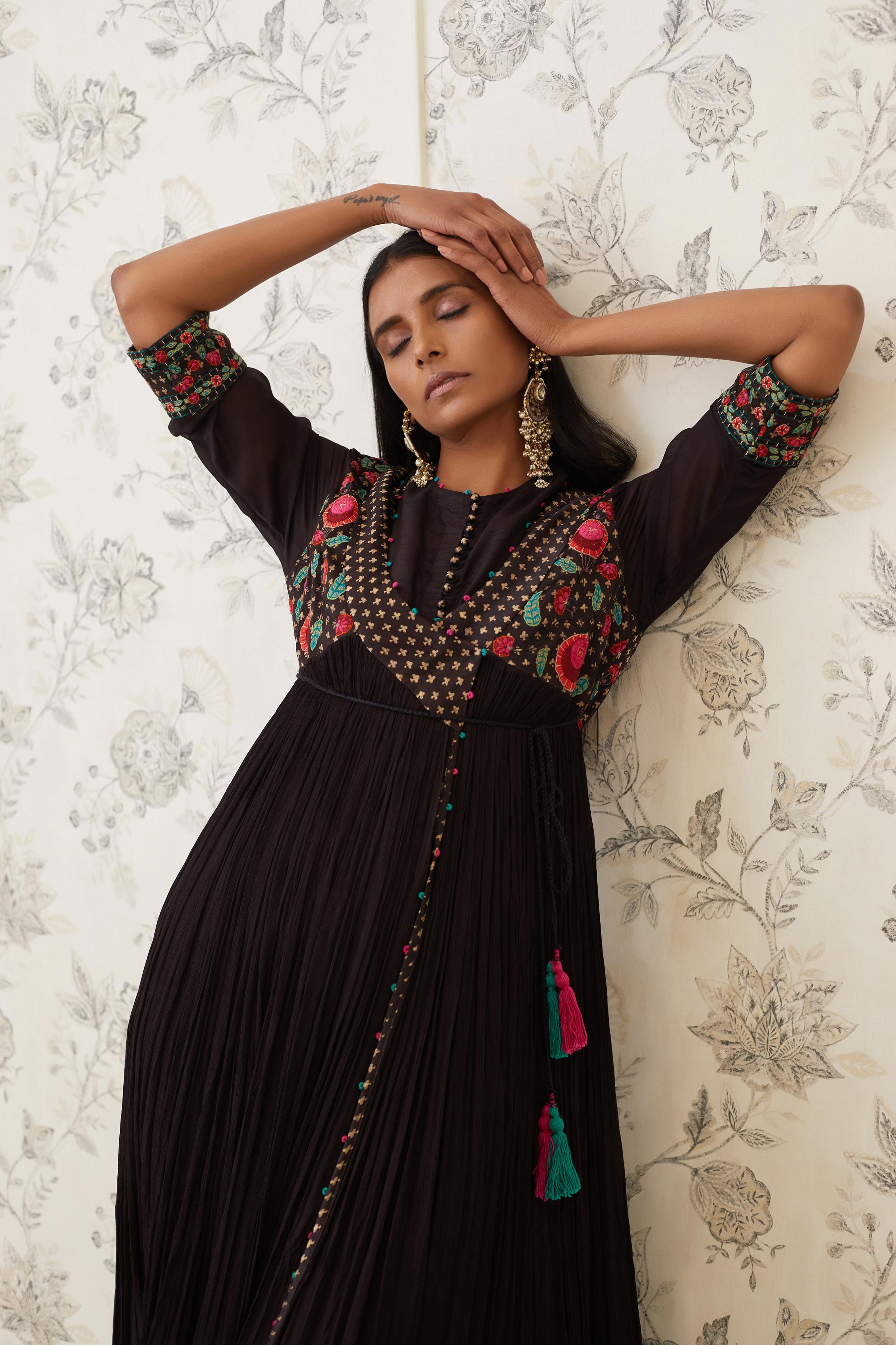 Black Angrakha Set