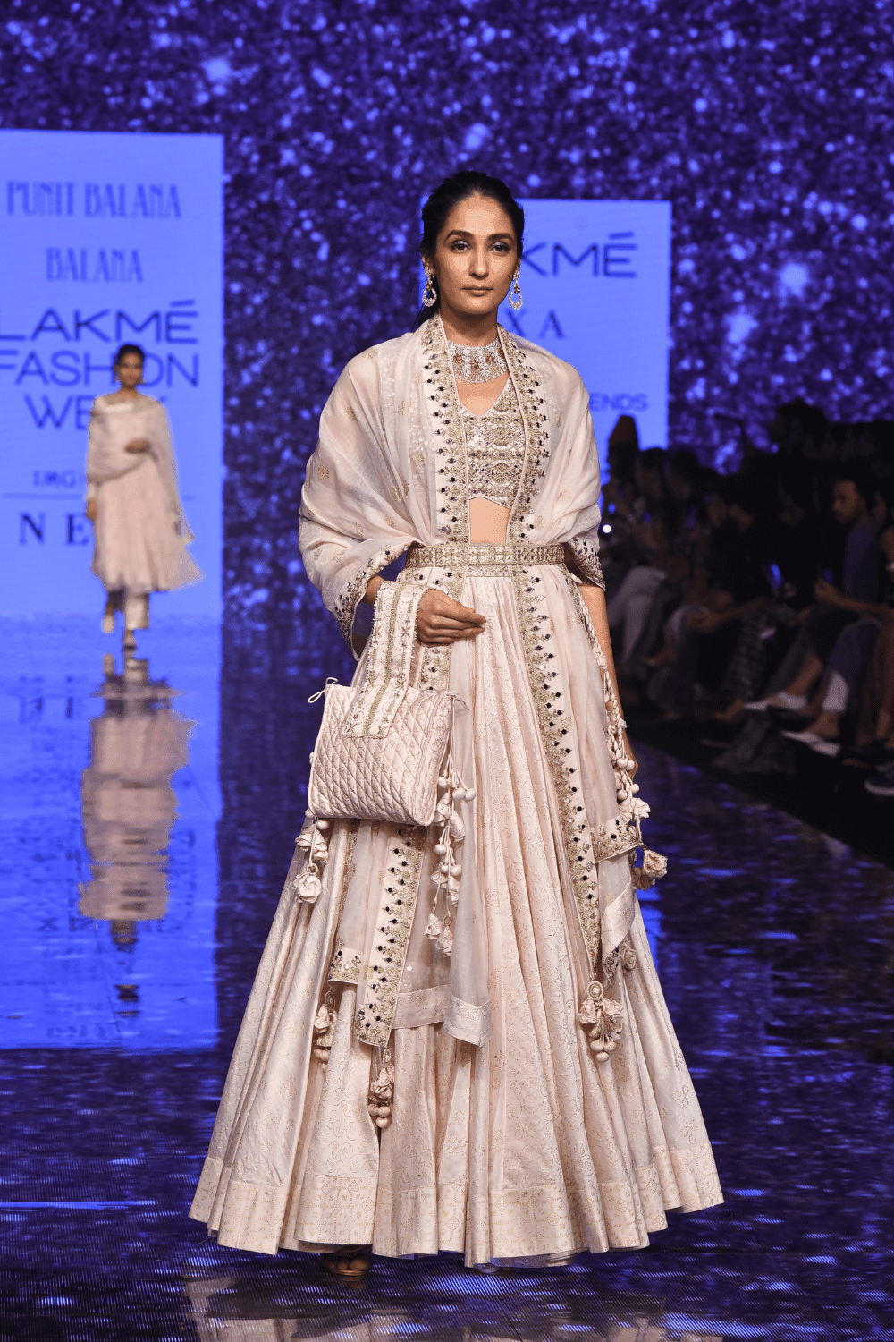 Heavy Dabka Work Blouse With Lehenga & Dupatta