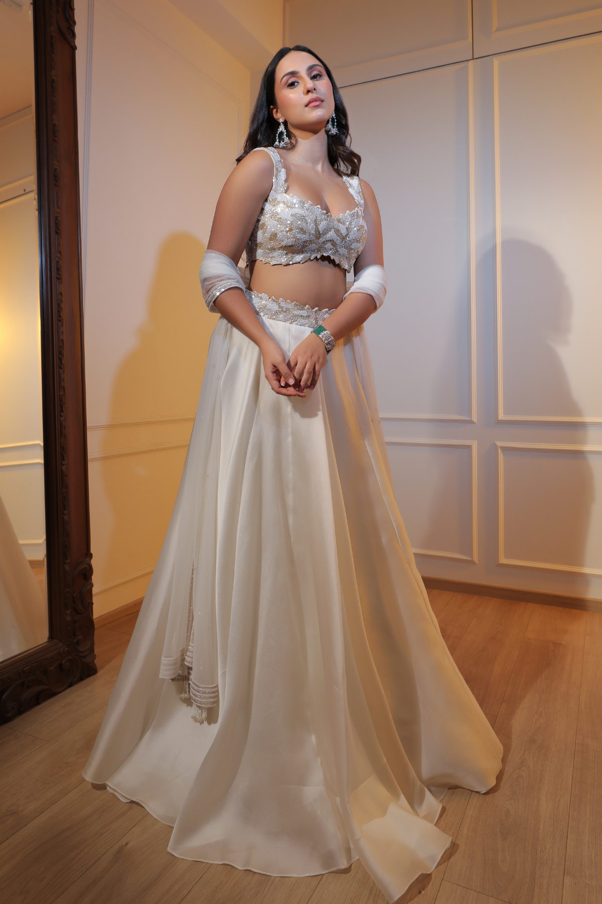 Tuscan Fluid Organza Lehenga