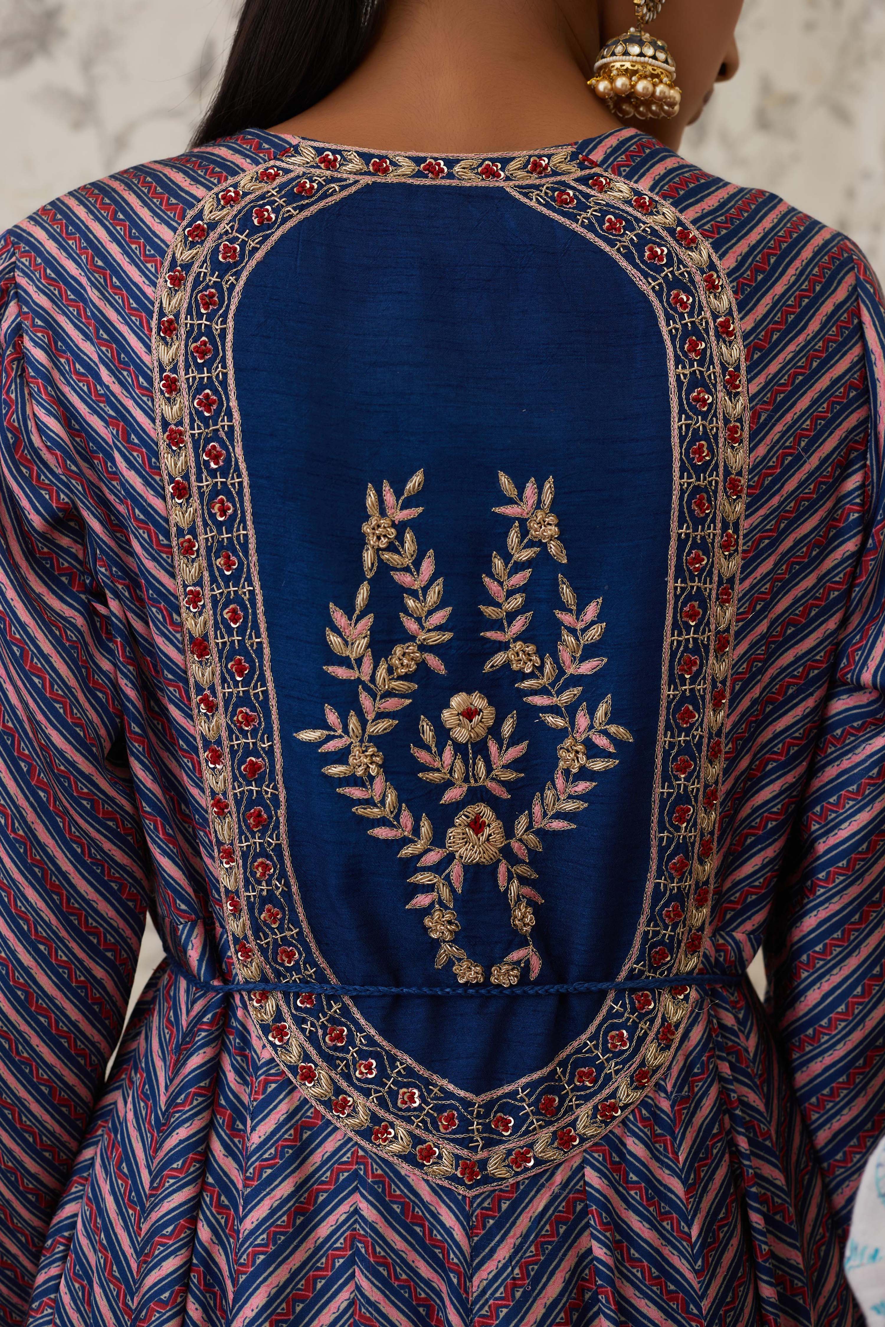 Blue Anarkali Set