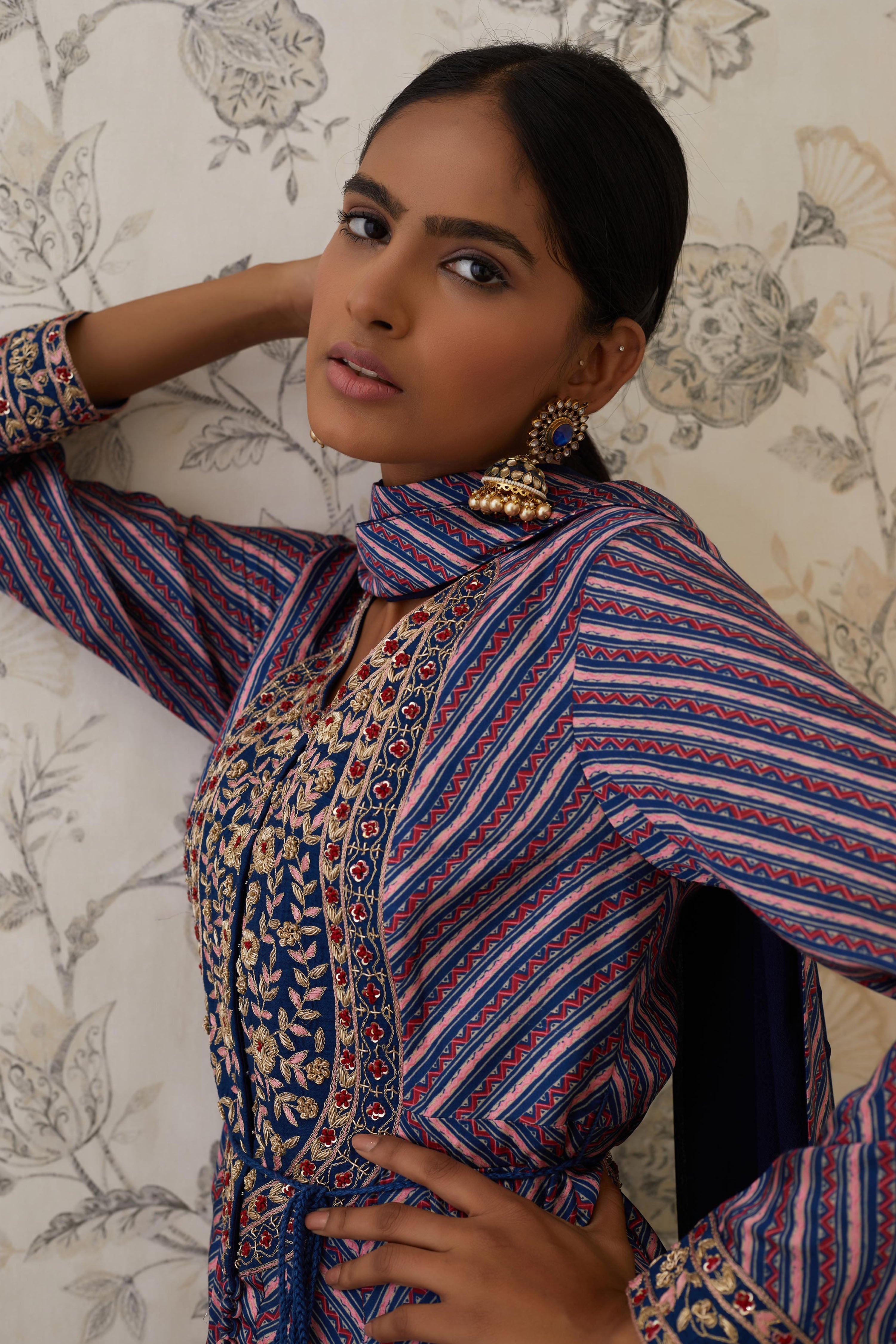 Blue Anarkali Set
