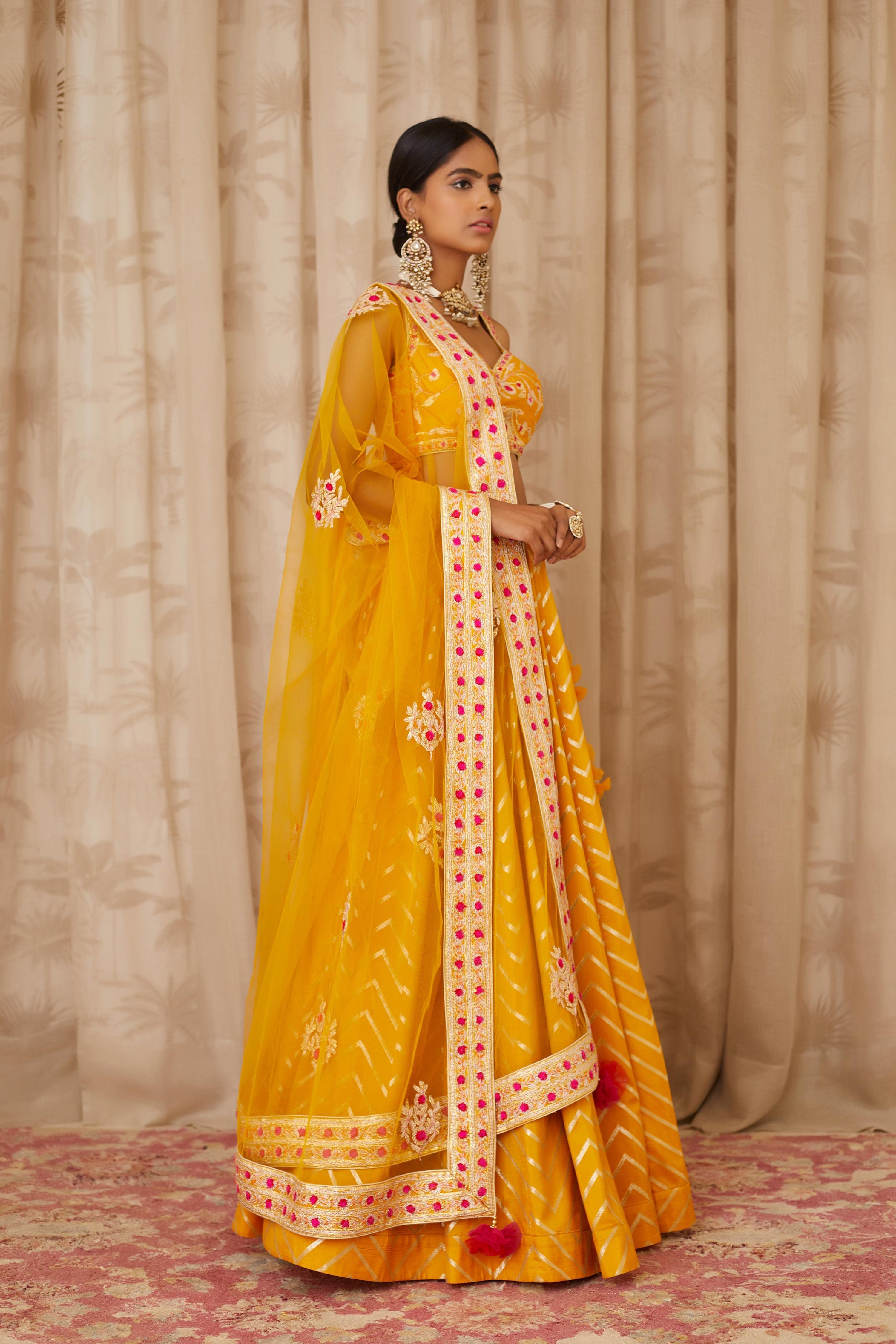 Mustard Yellow Lehenga Set