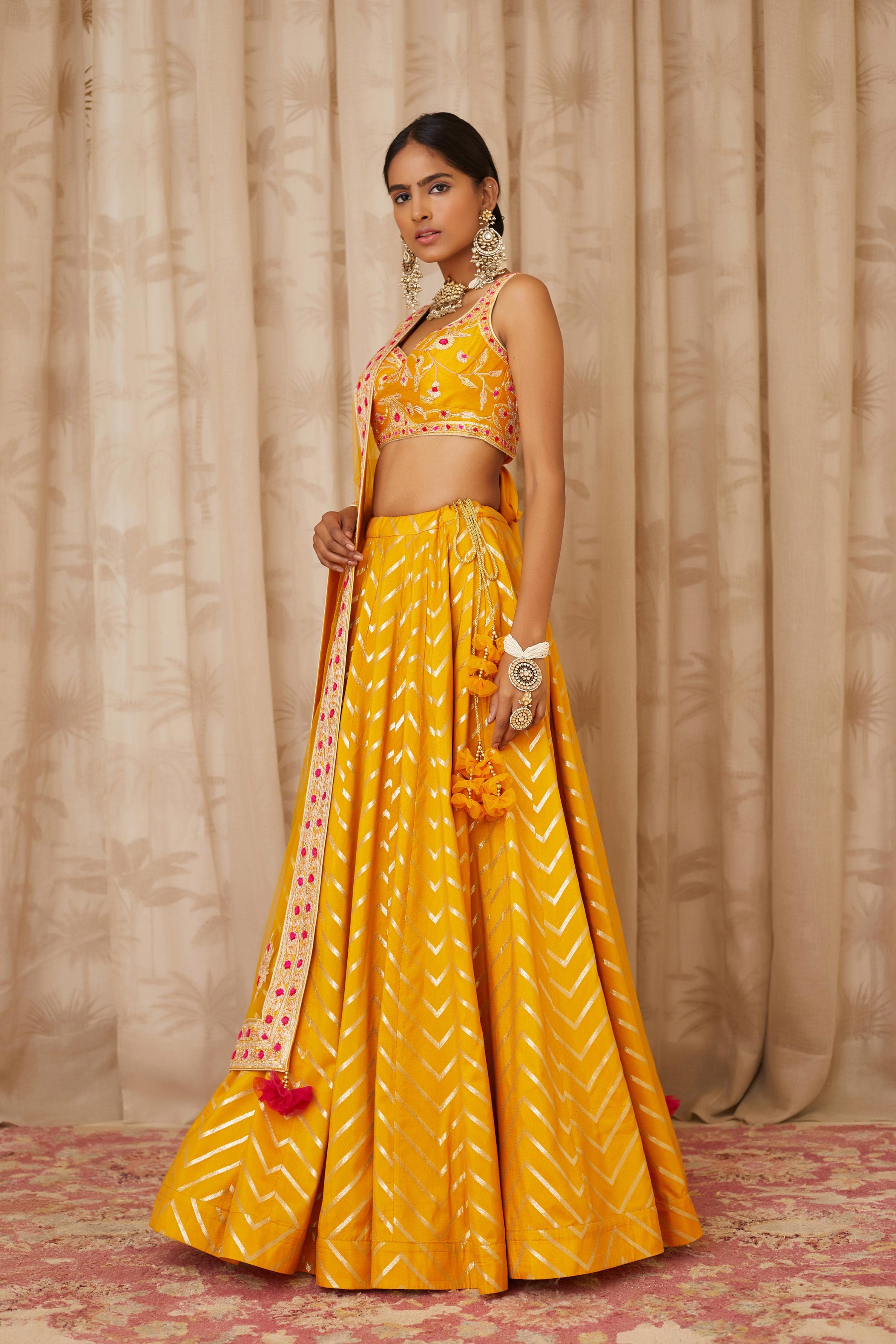 Mustard Yellow Lehenga Set