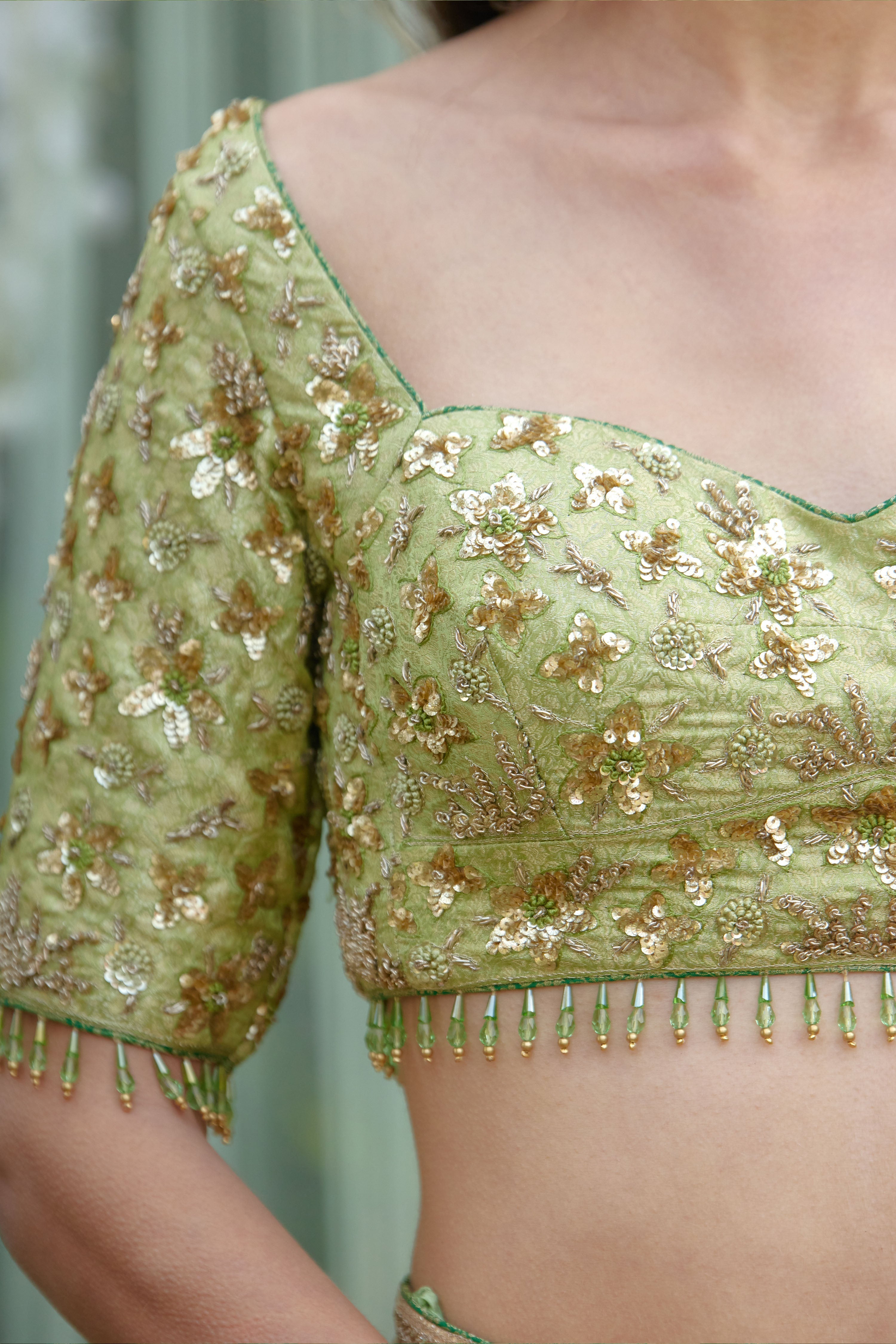 Green Lehenga Set