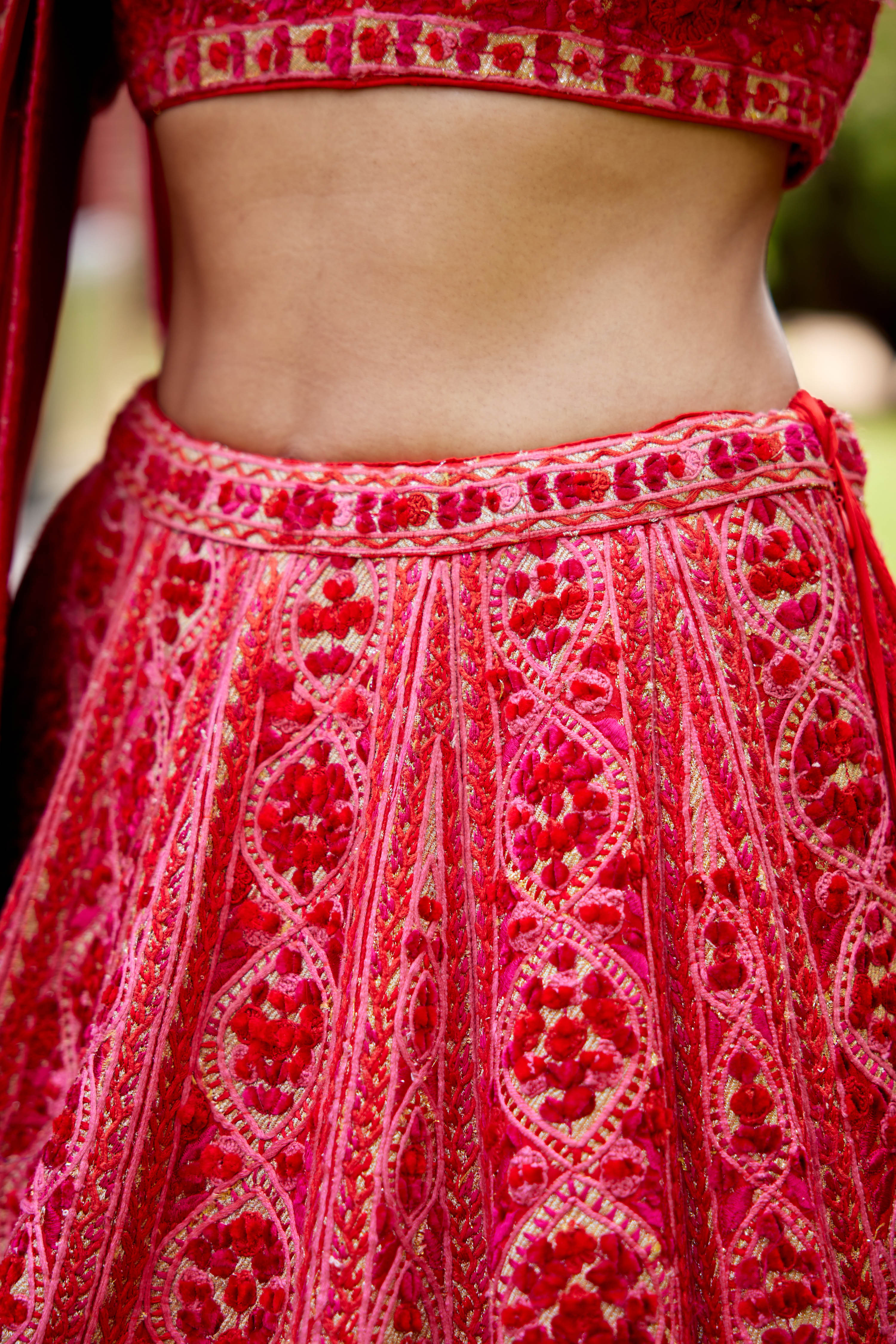 Red-Maroon Lehenga Set