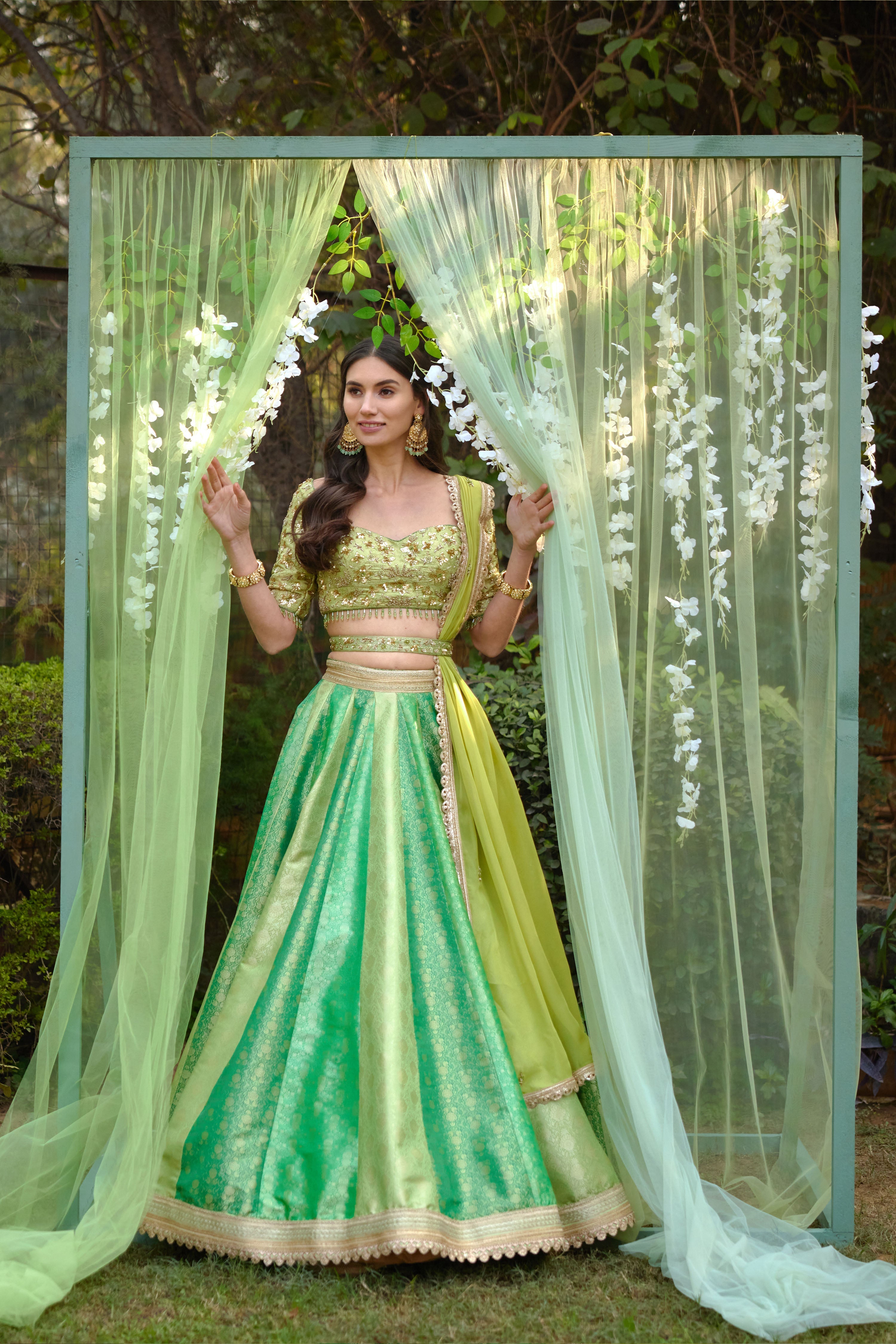 Green Lehenga Set