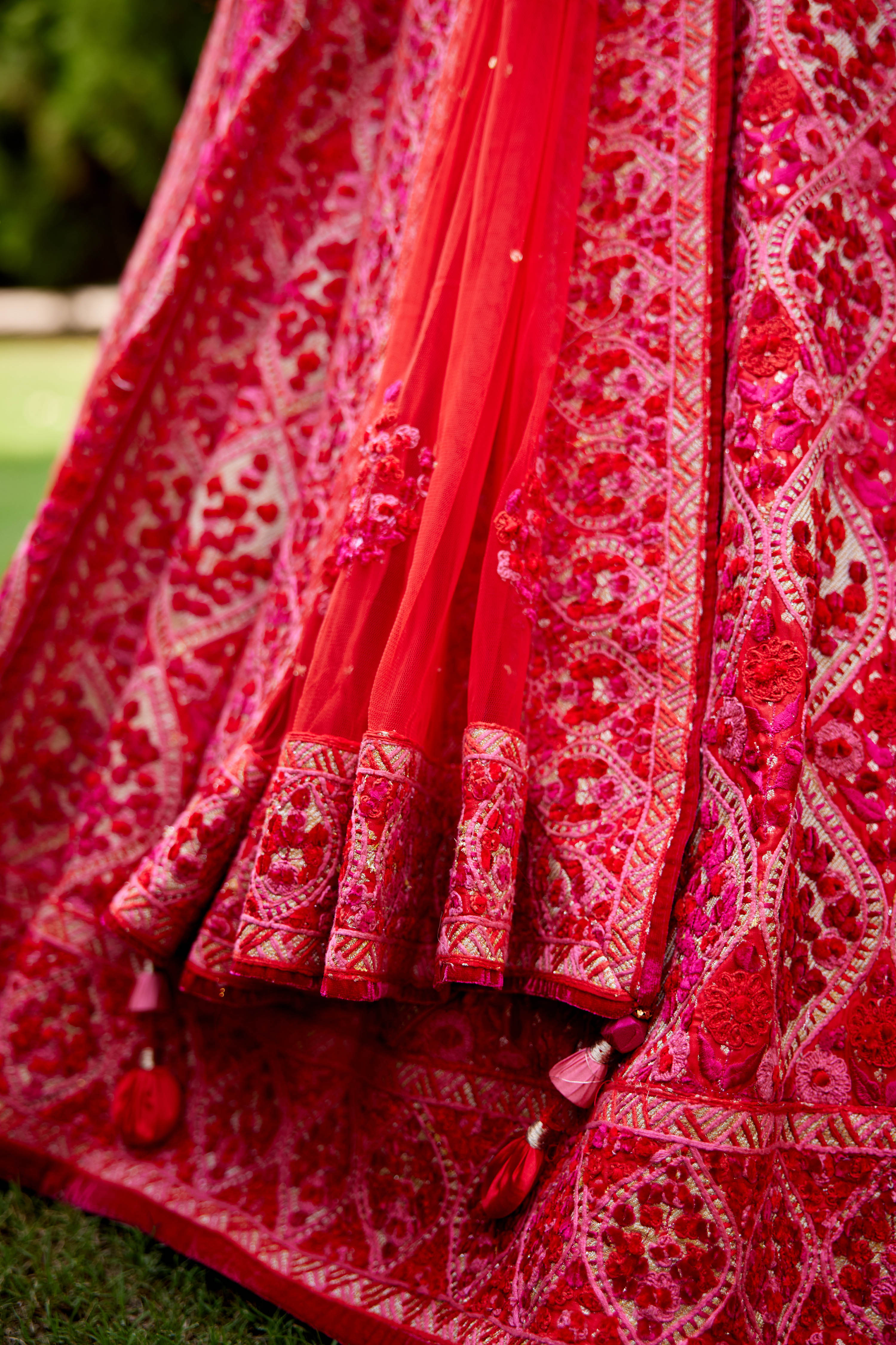 Red-Maroon Lehenga Set