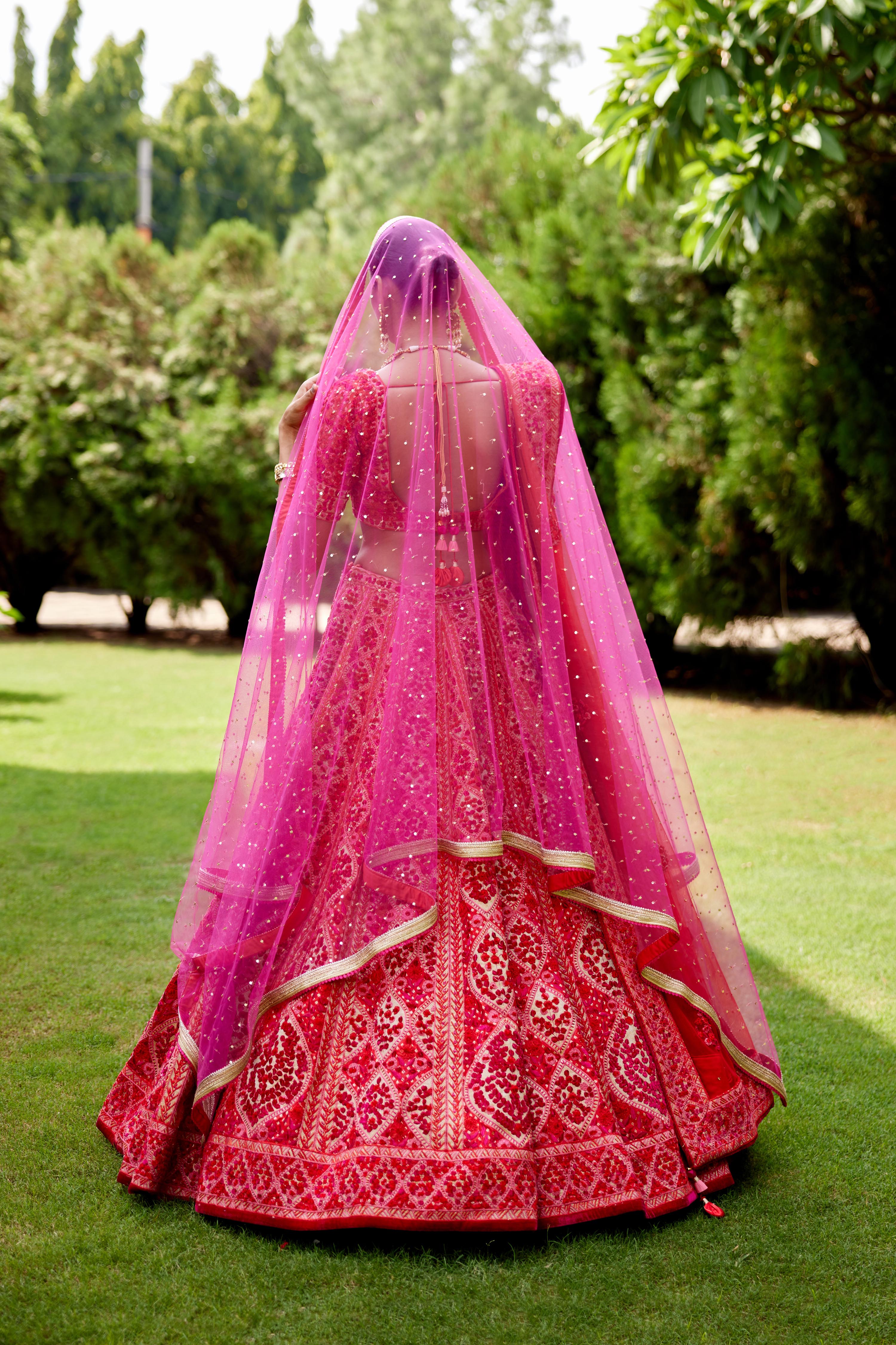 Red-Maroon Lehenga Set