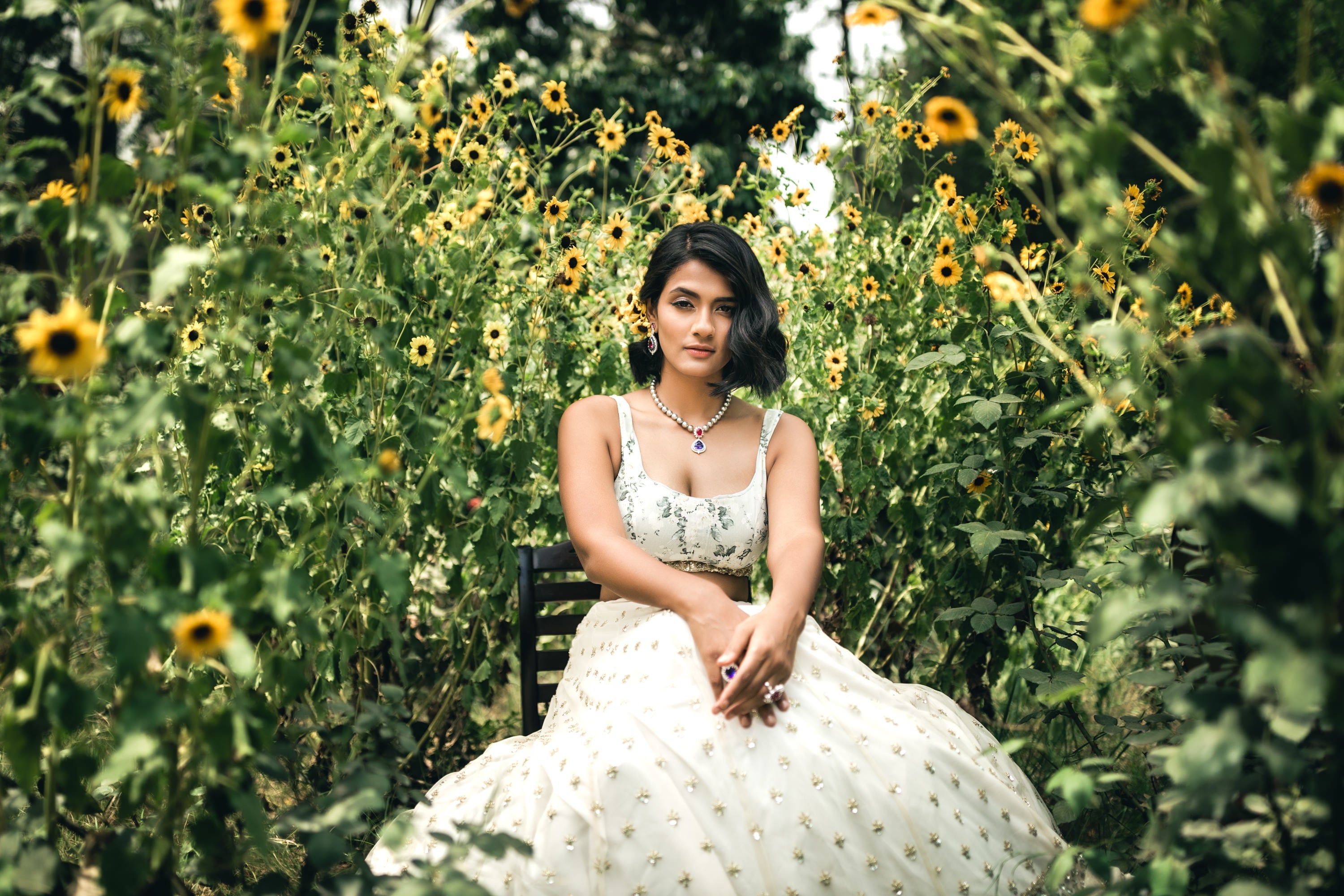 Off White Bootie Lehenga Set