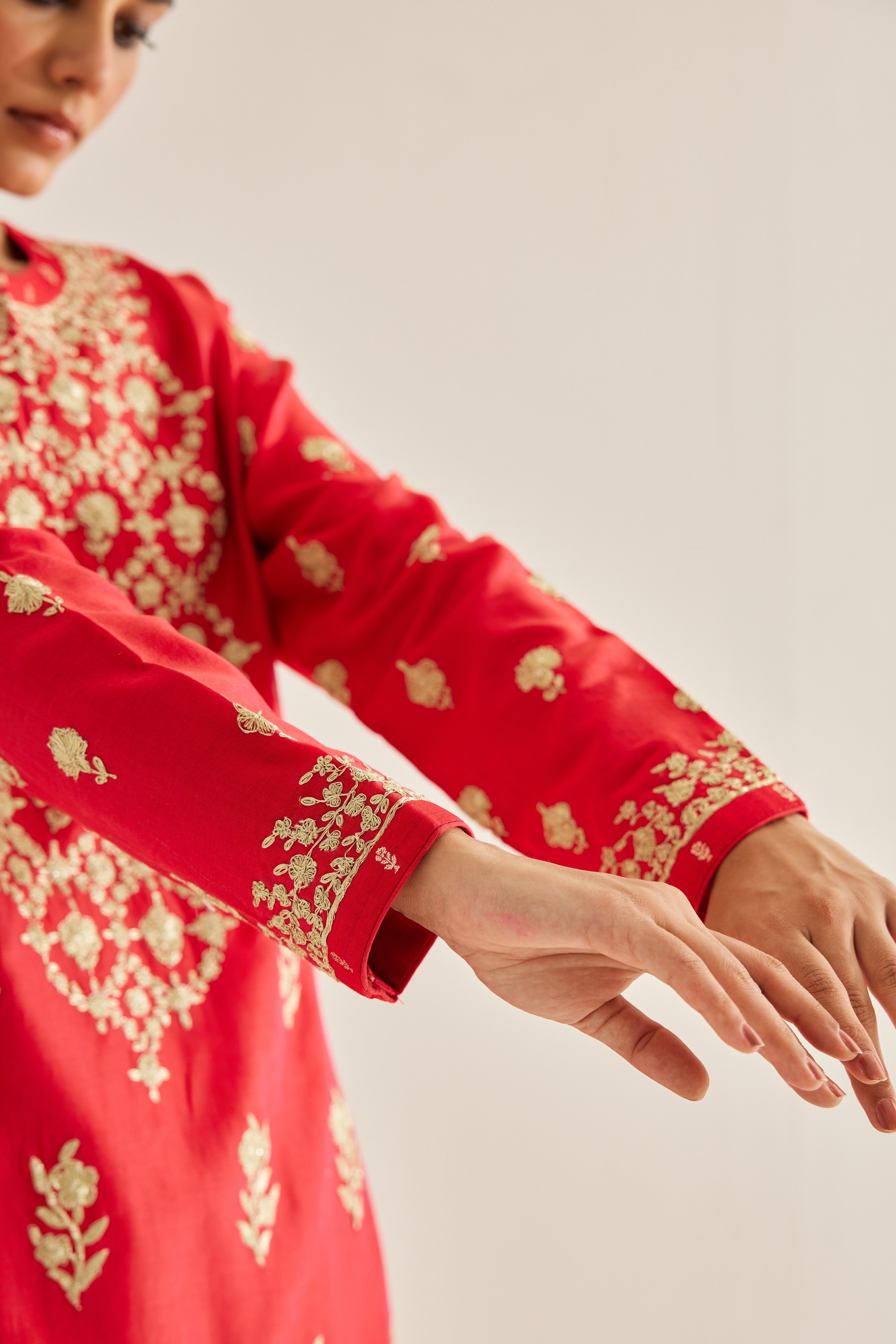 Red Kurta Set