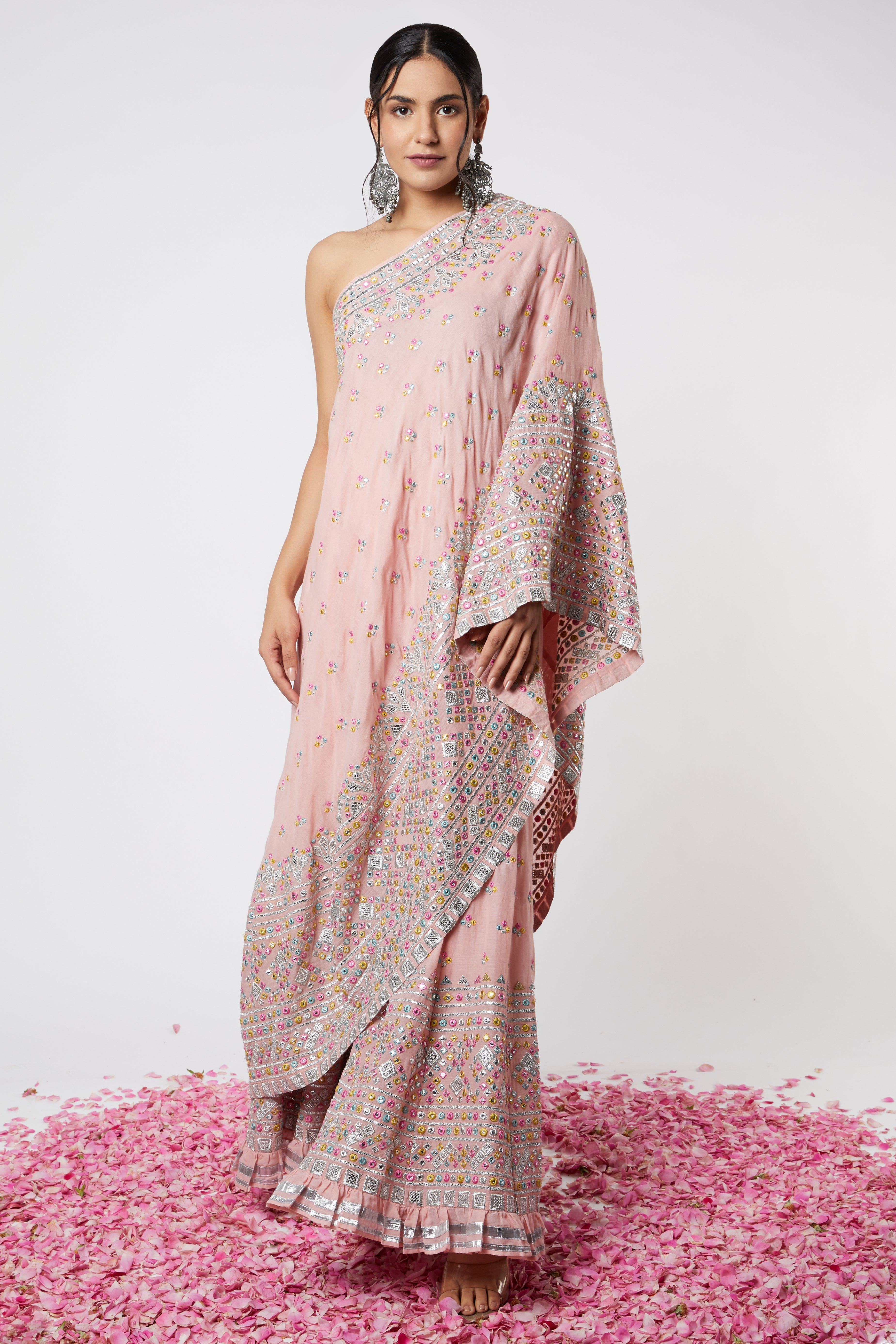 Noor Assymentrical Sharara Set