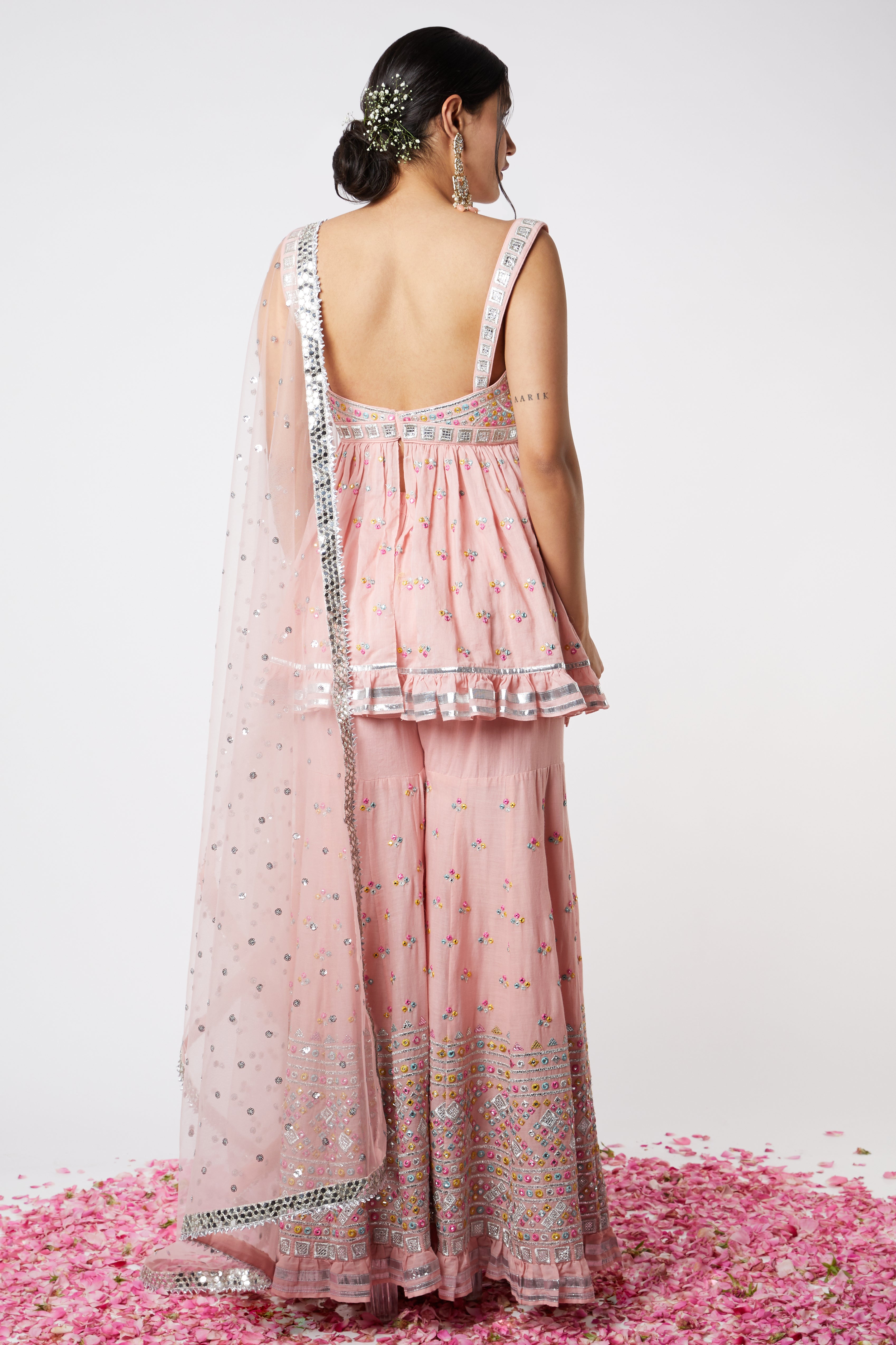 Shiny Doshi in Noor Sleveless Peplum Sharara Set