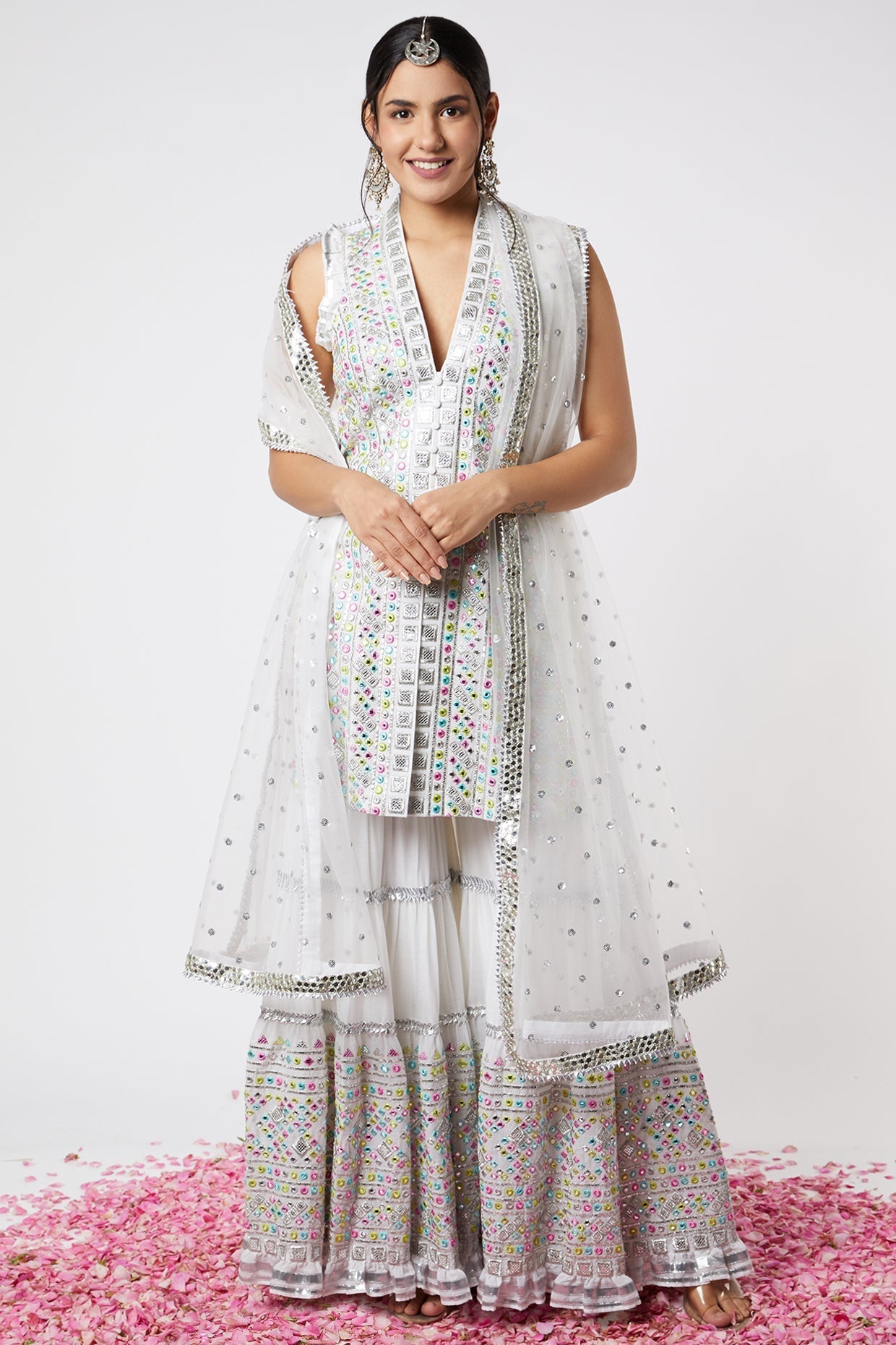 Noor Sleeveless Sharara Set