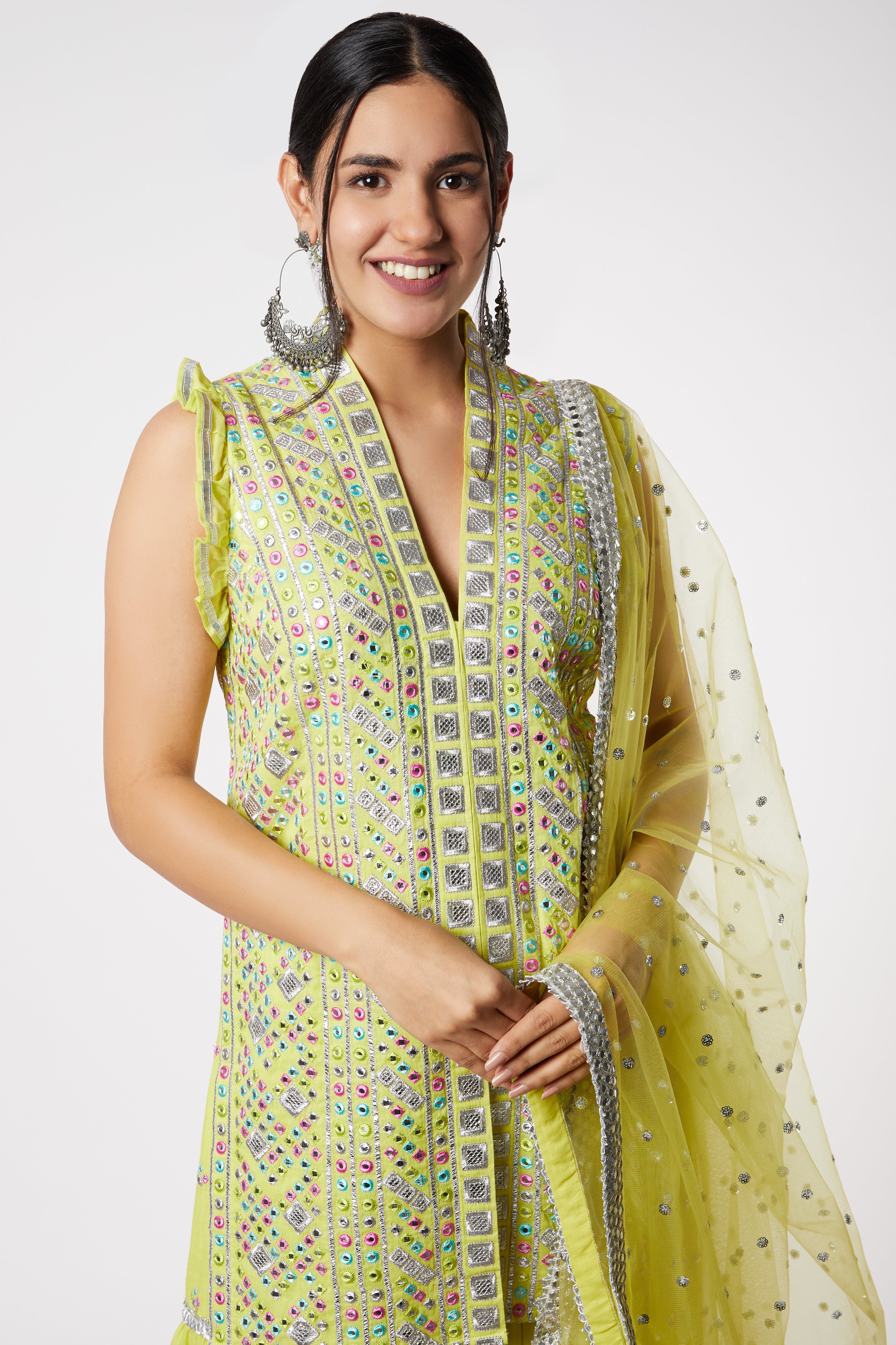 Noor Sleeveless Sharara Set