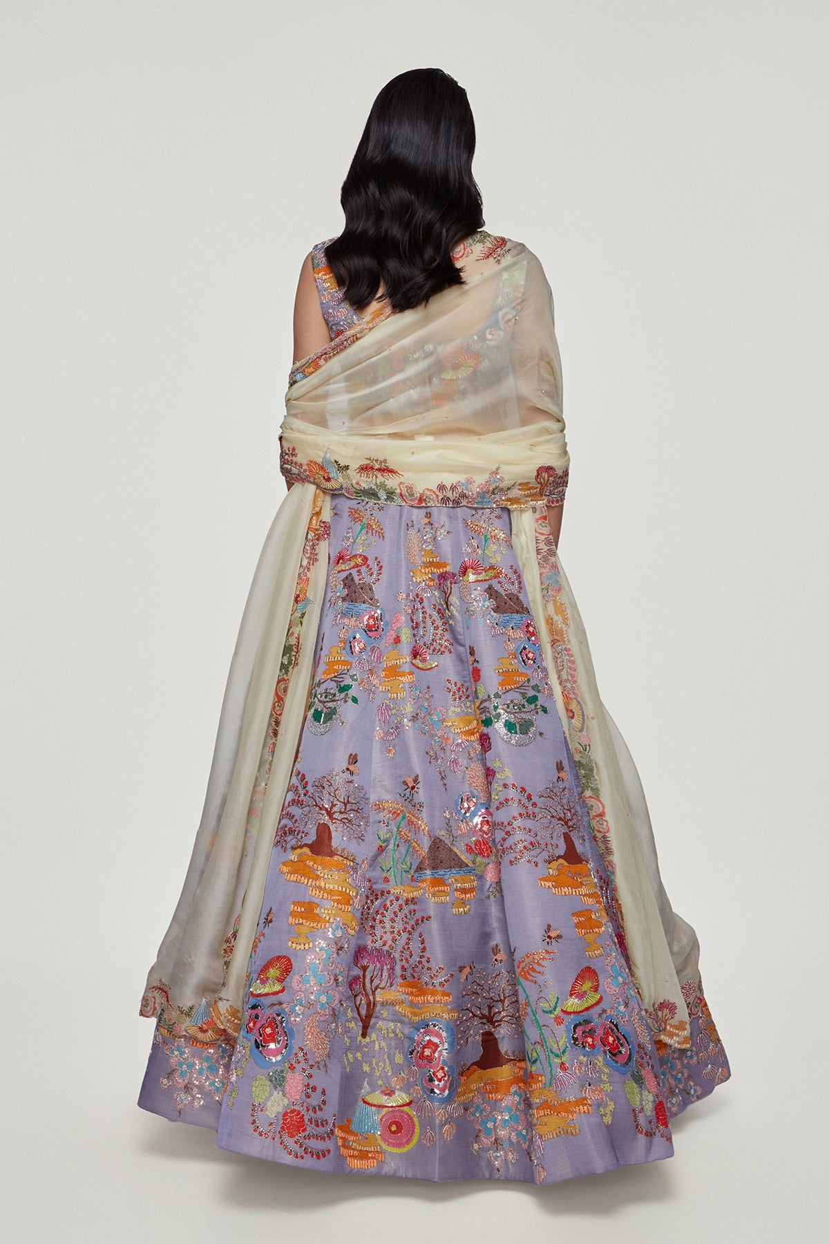 Sumire - Lavender Silk Lehenga Set