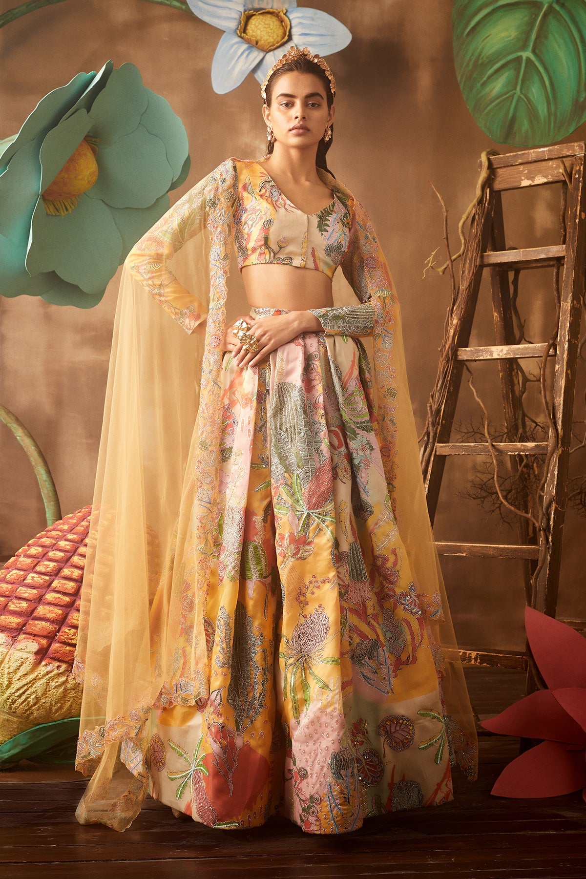 Daffodil - Yellow Organza Lehenga Set
