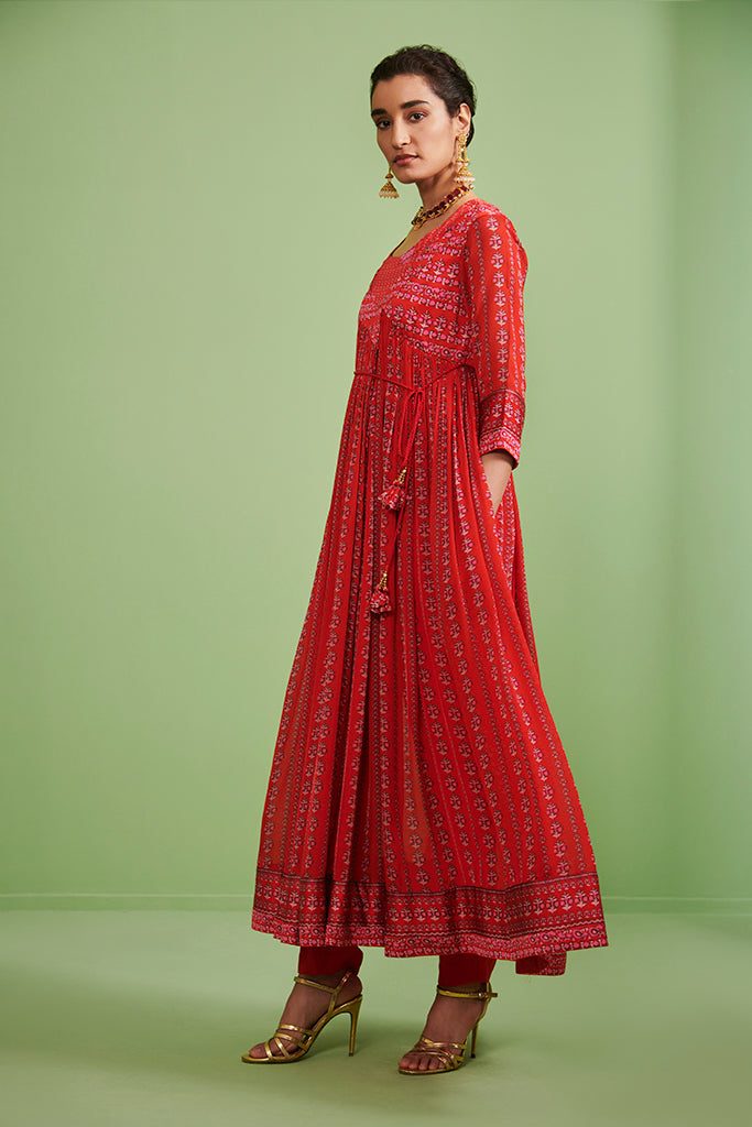 Red Angrakha Set