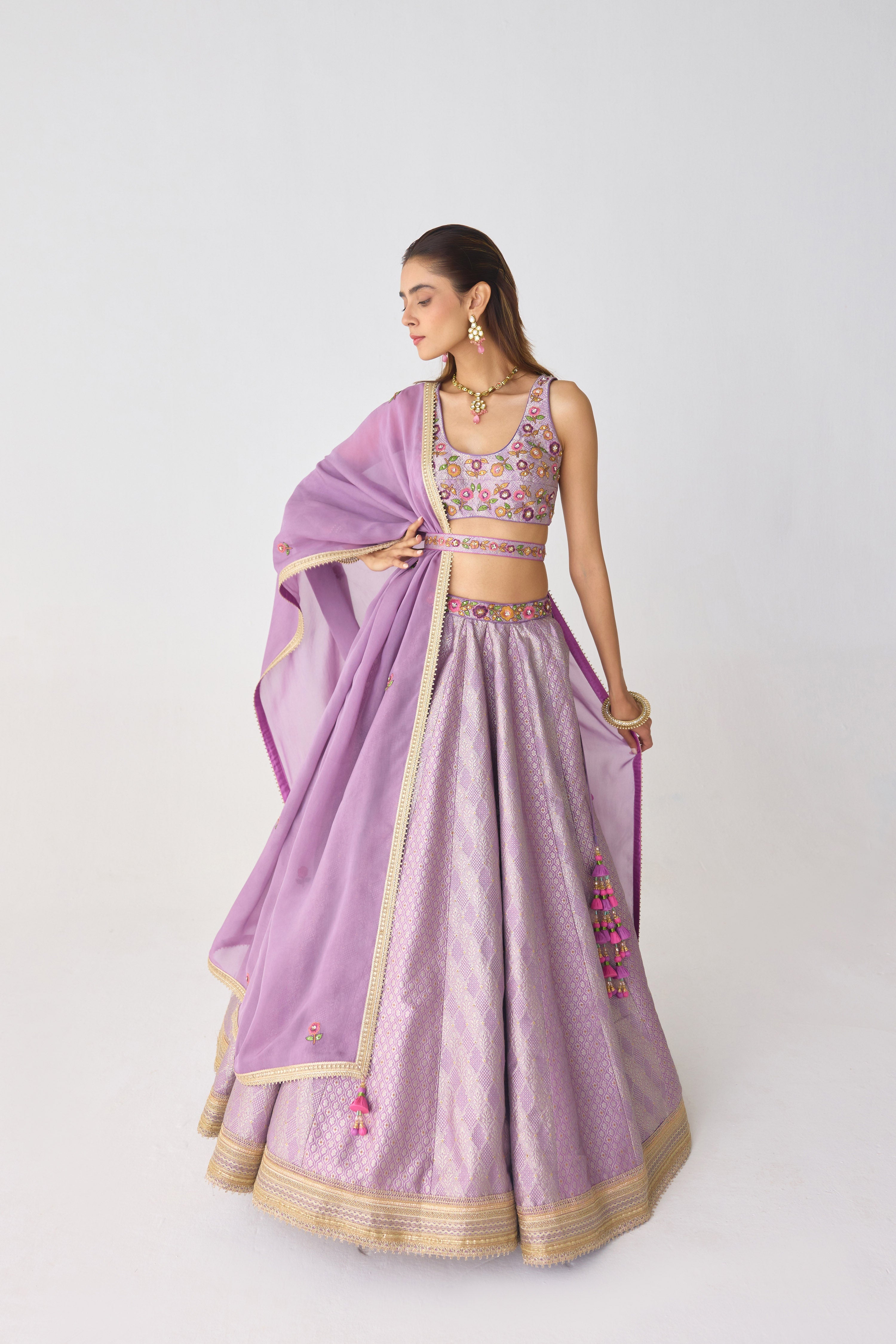 Valerian Lavender Lehenga Set