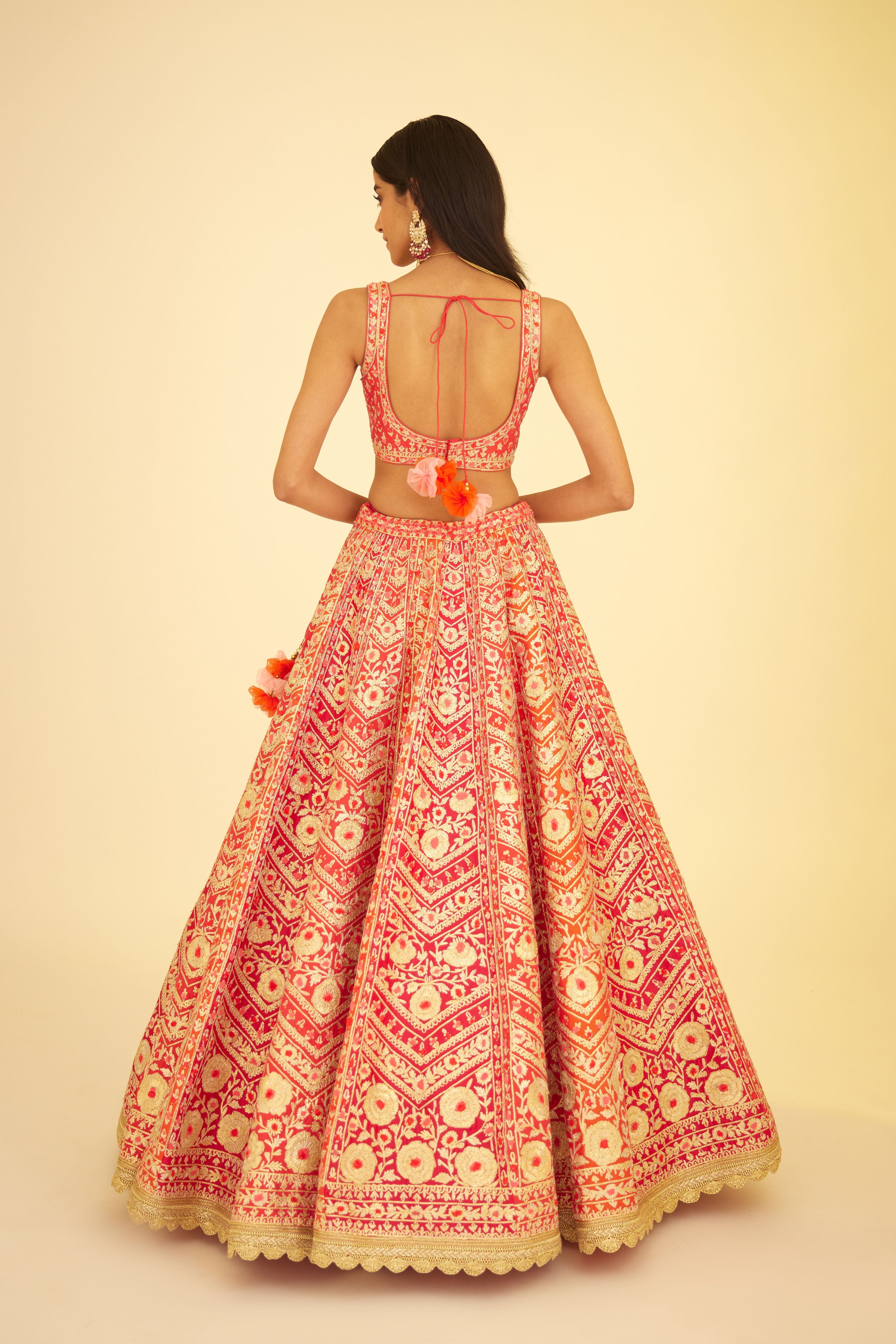 Poppy Red Lehenga Set