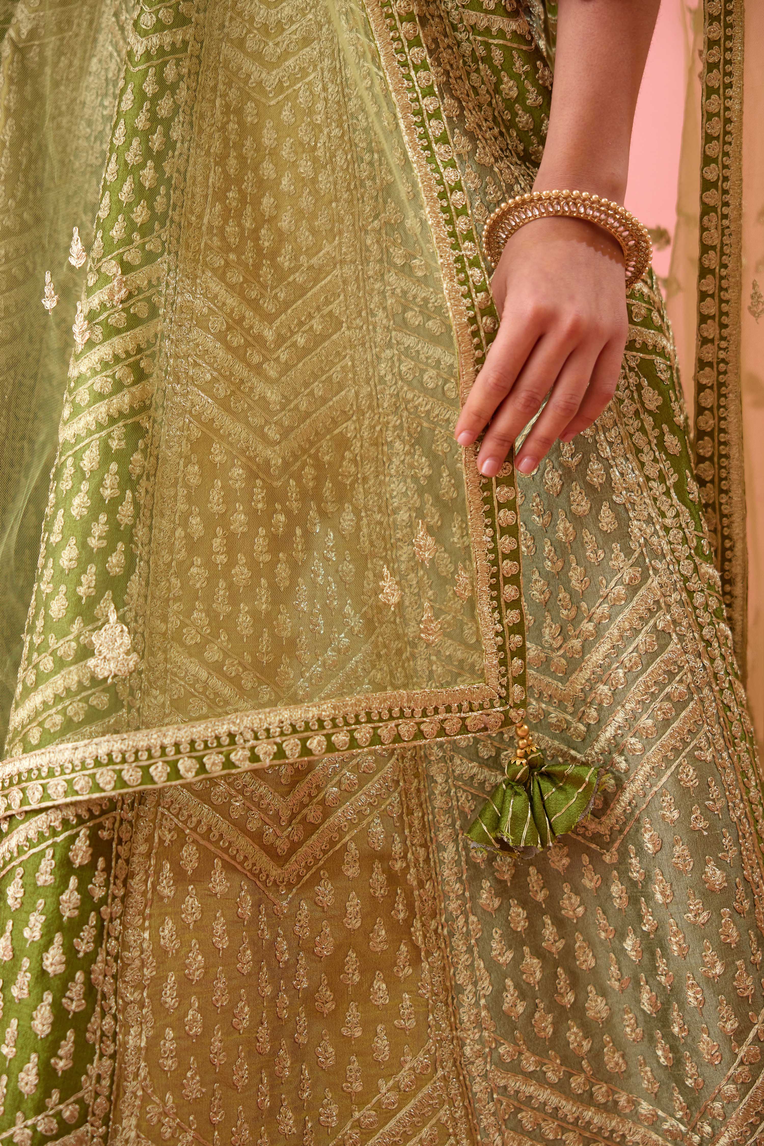 Olive Green Lehenga Set