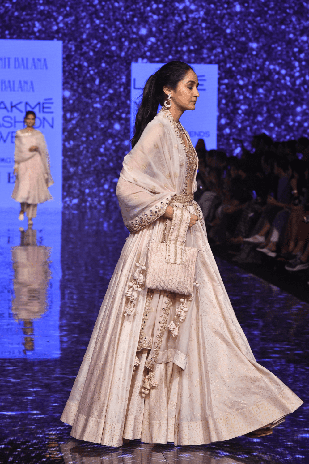 Heavy Dabka Work Blouse With Lehenga & Dupatta