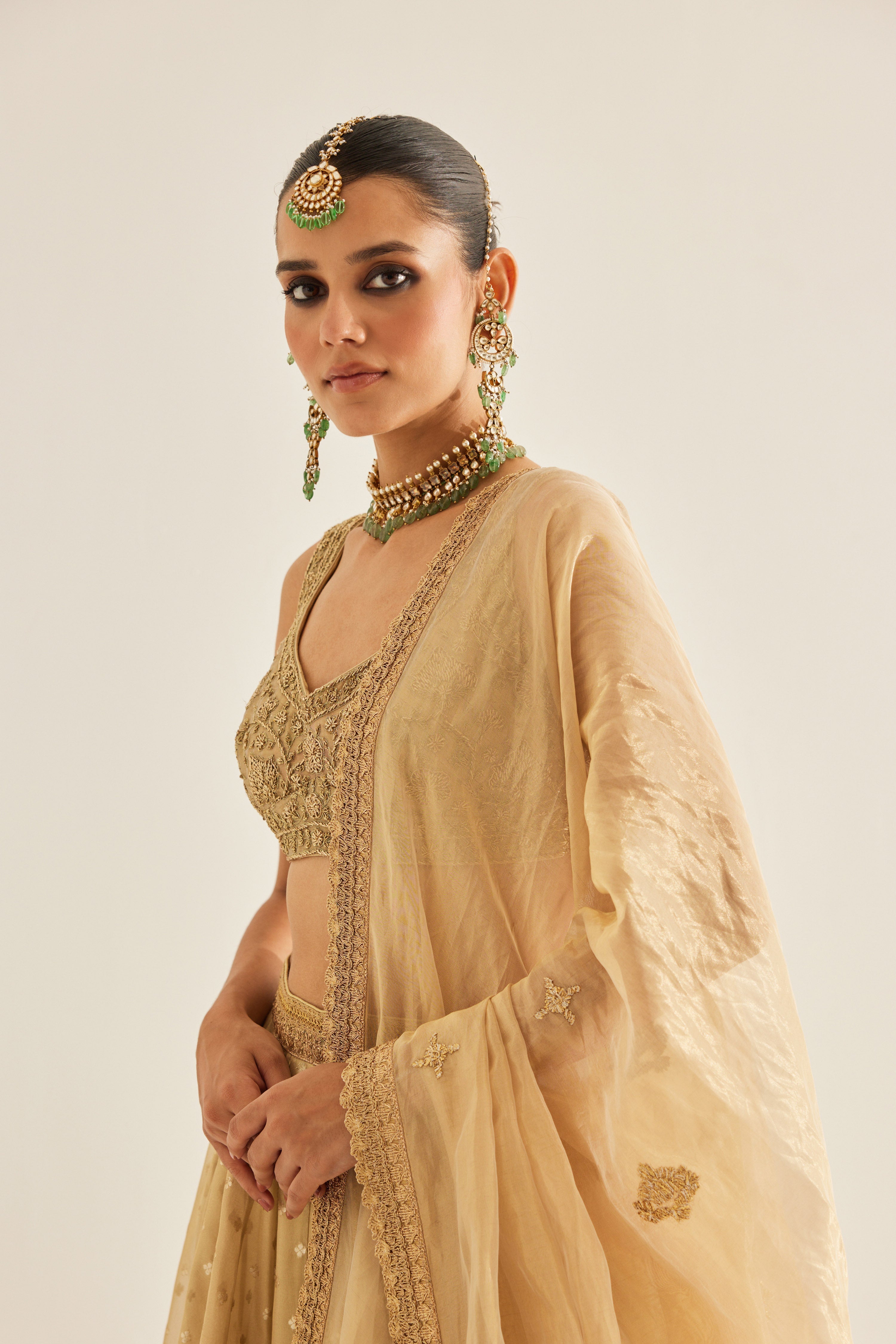 Gold Lehenga Set