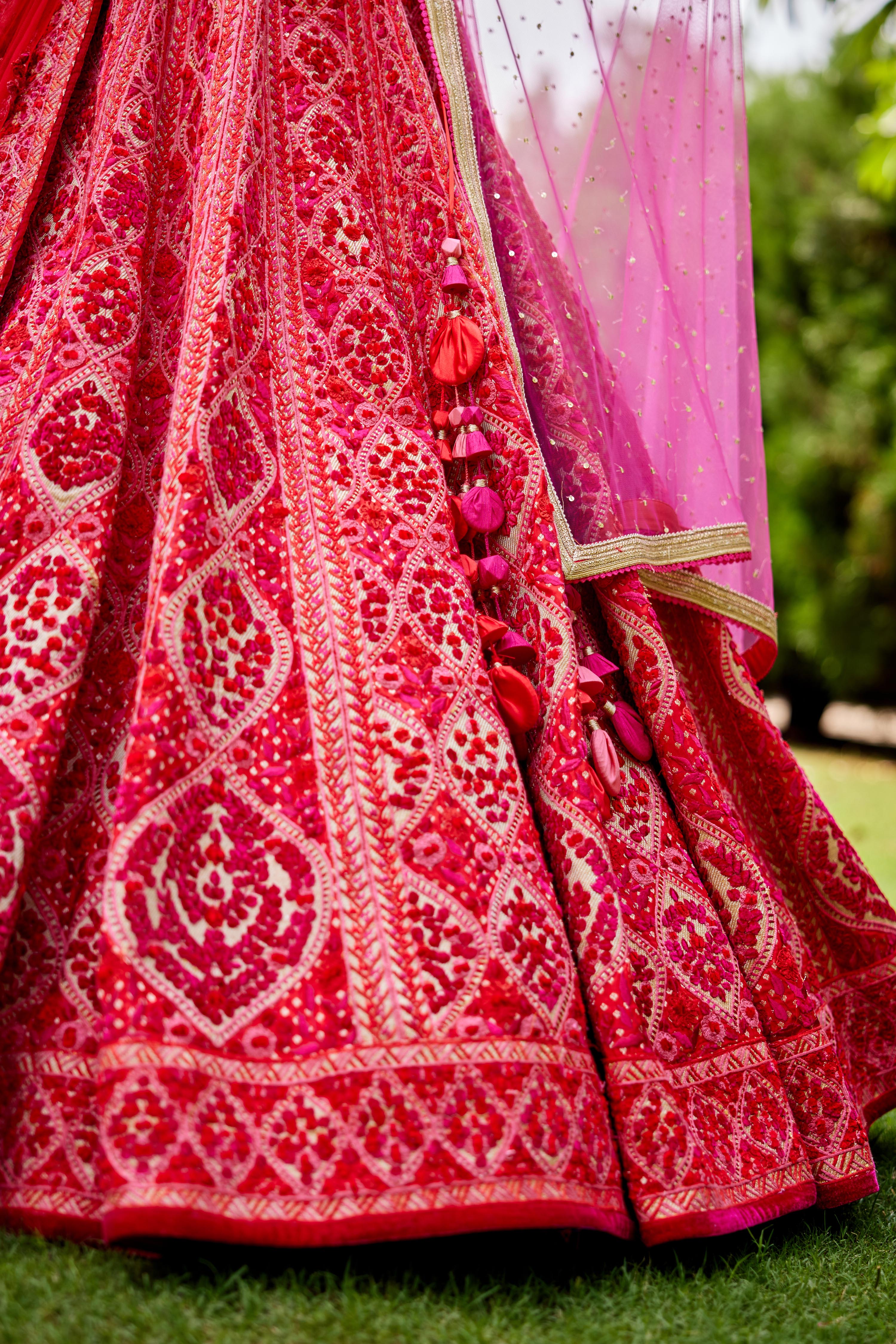 Red-Maroon Lehenga Set