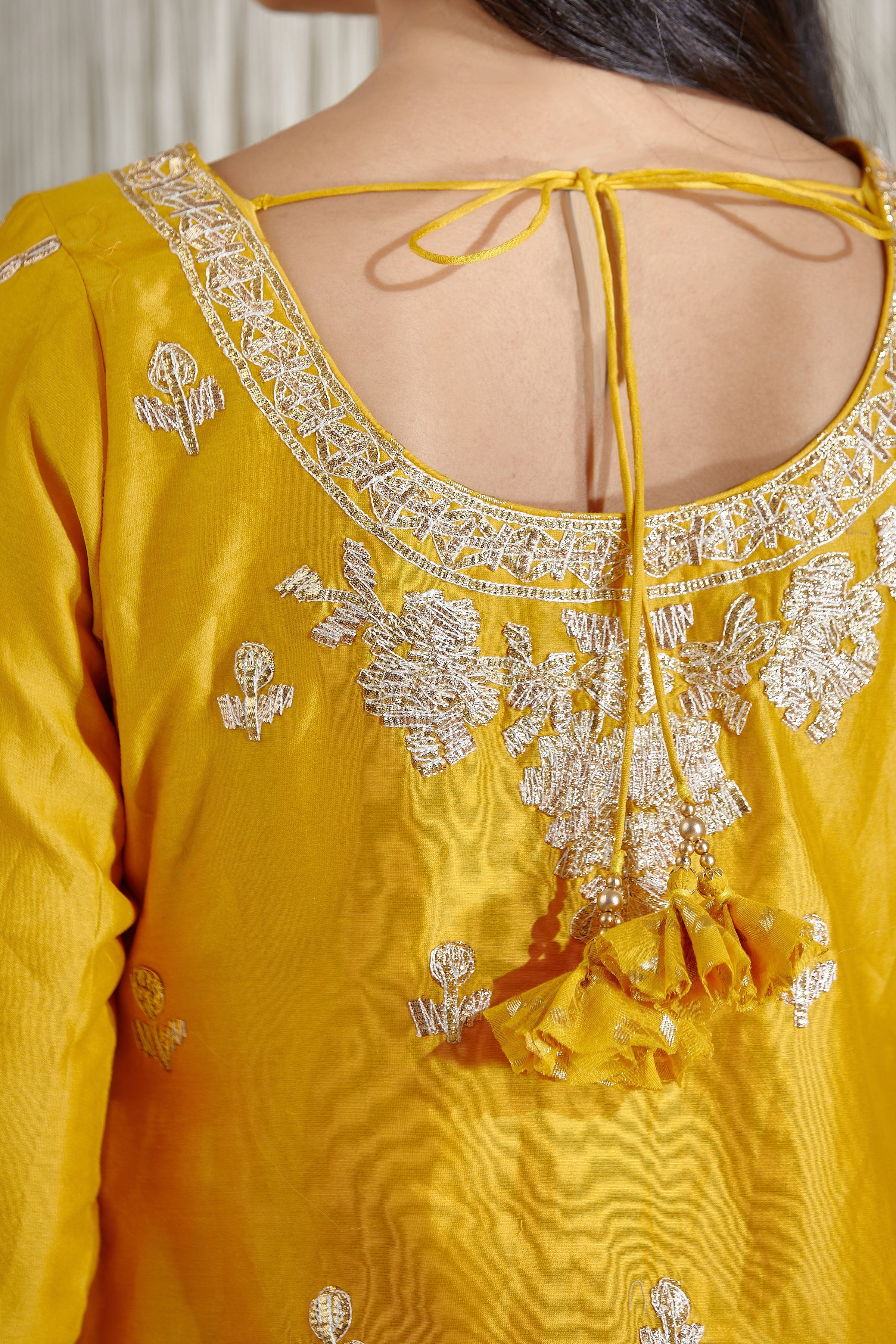 Mustard Sharara set