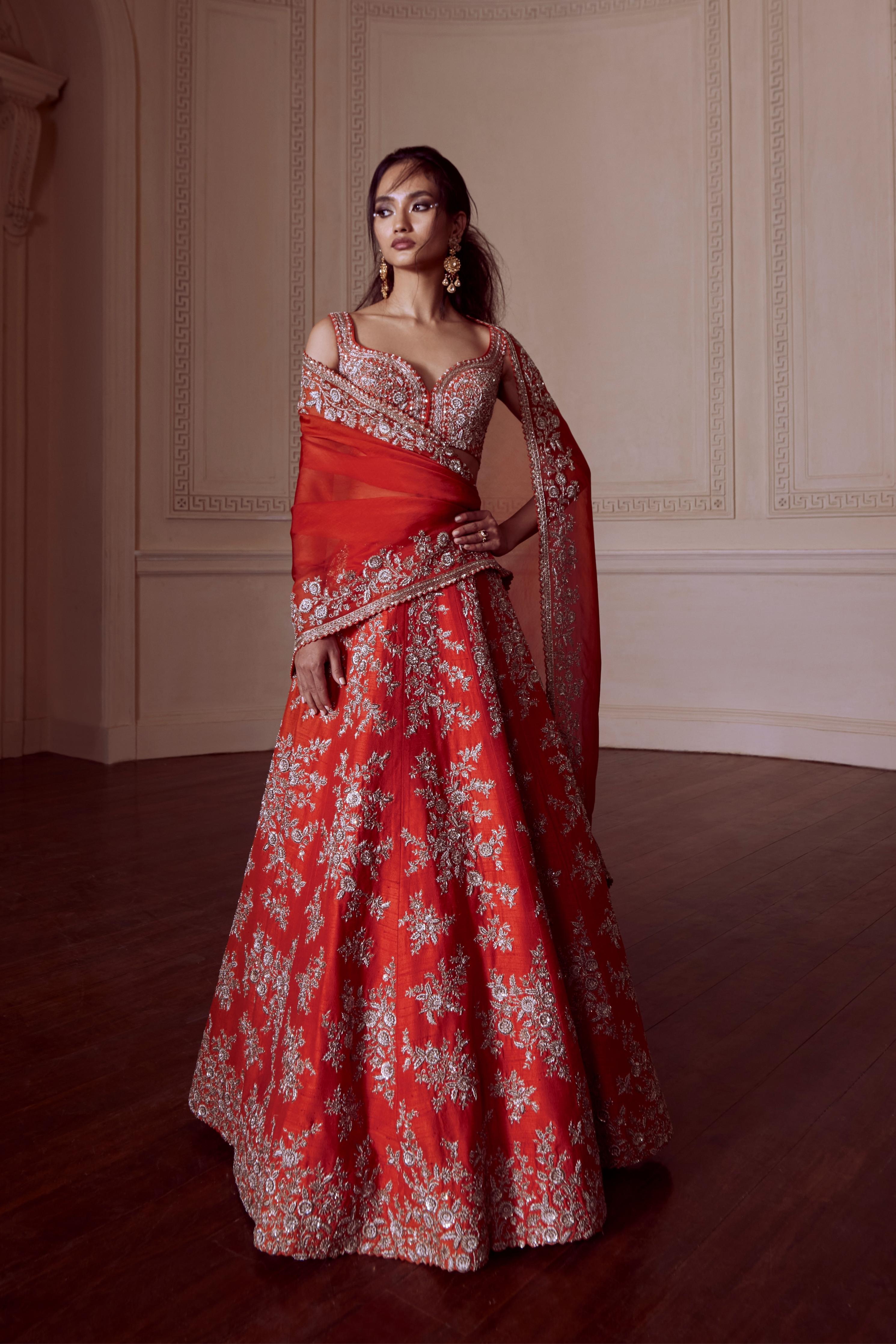 Pearl Flower Bunch Lehenga