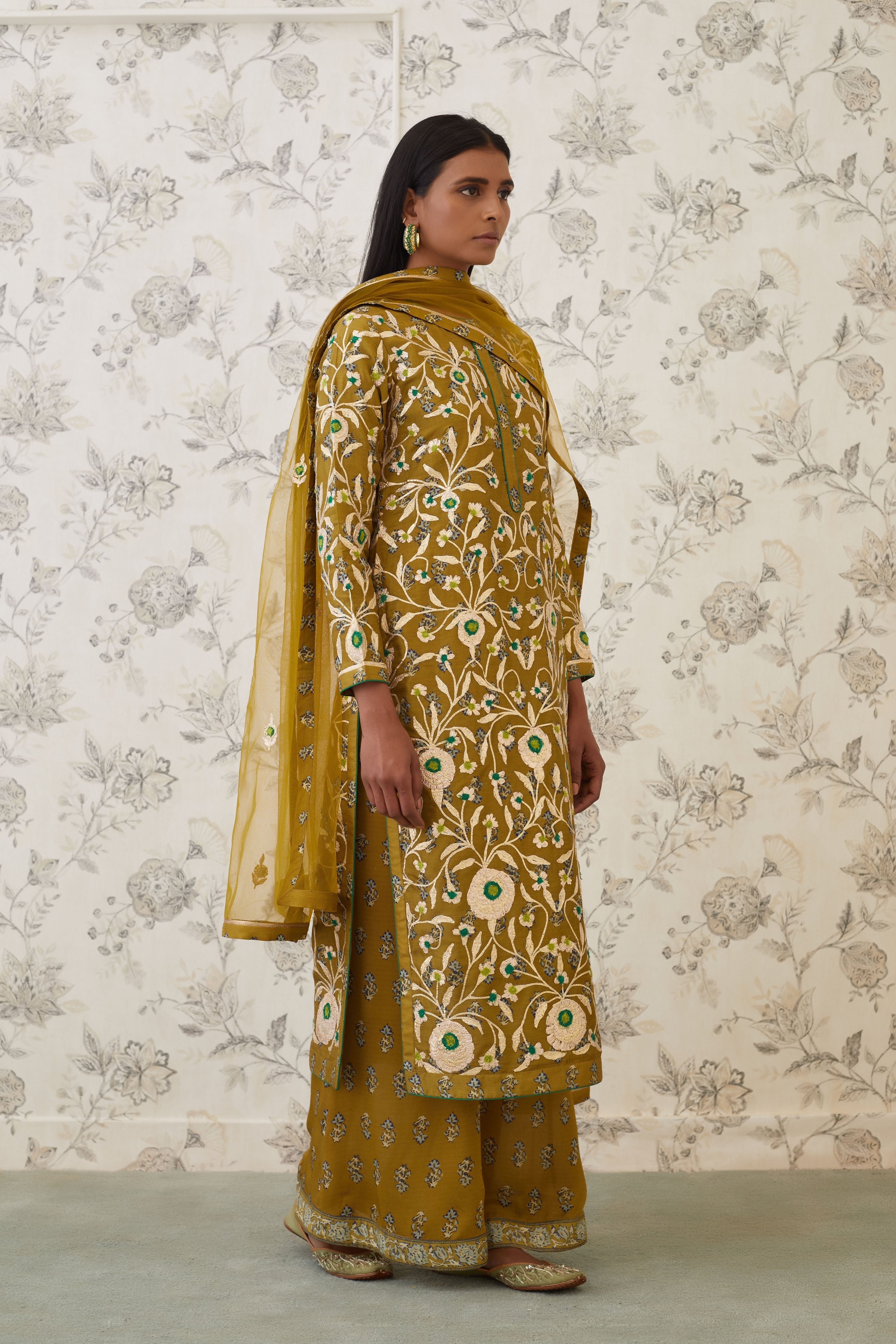 Olive Kurta Set