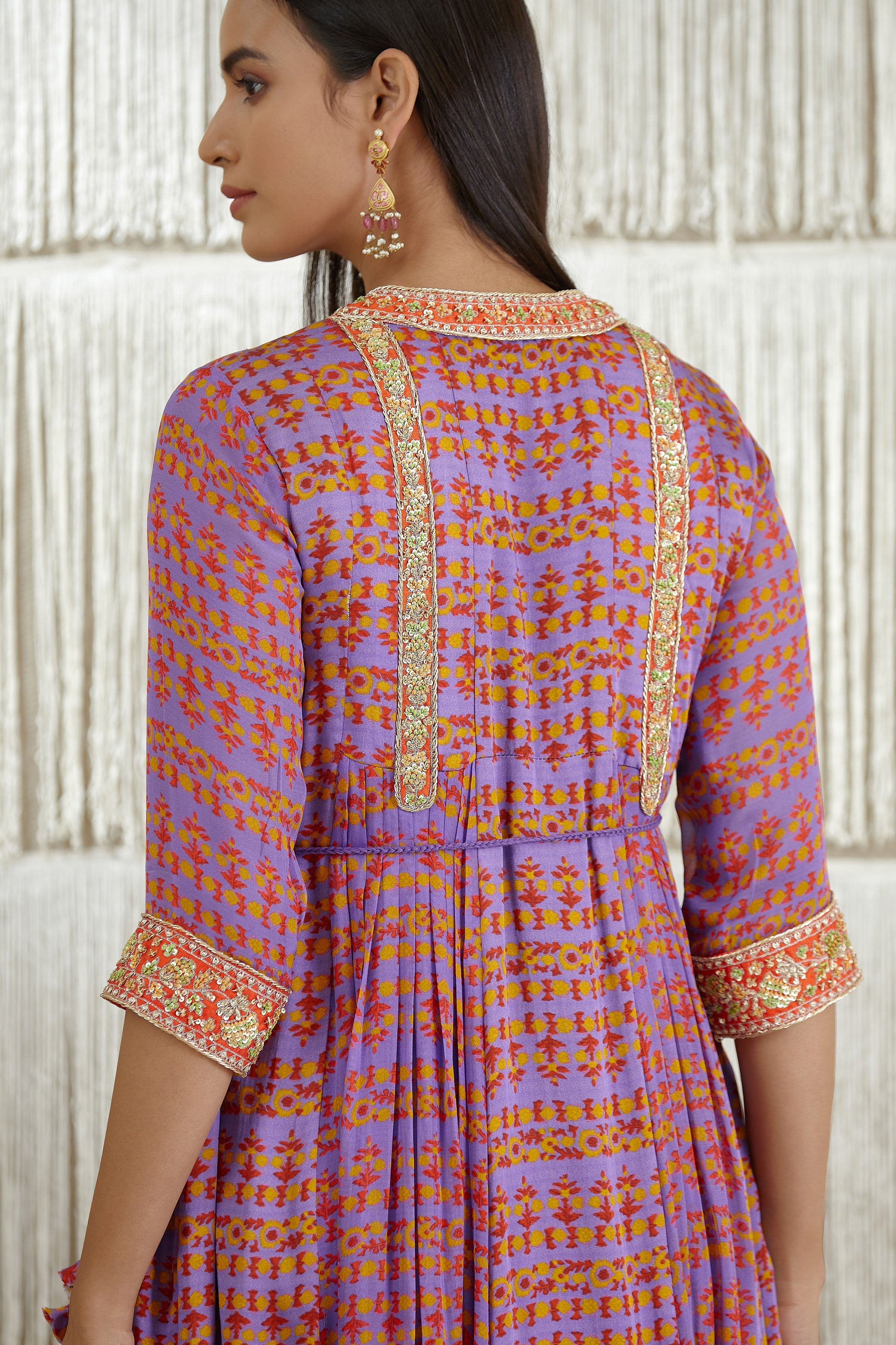 Purple Anarkali set