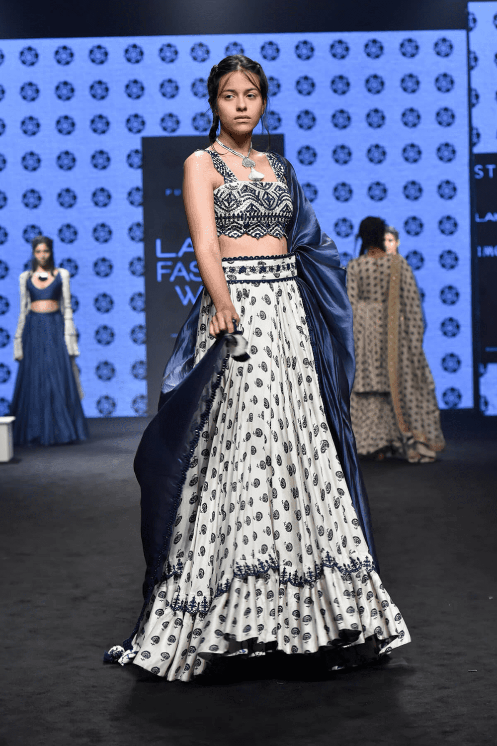 Printed Skirt With Blouse & Dupatta