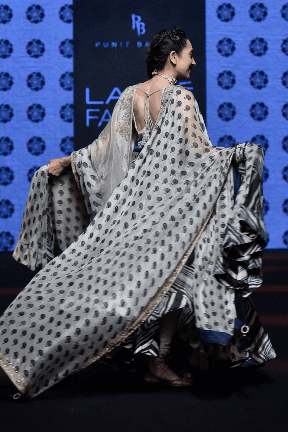 Printed Anarkali With Churidar & Dupatta