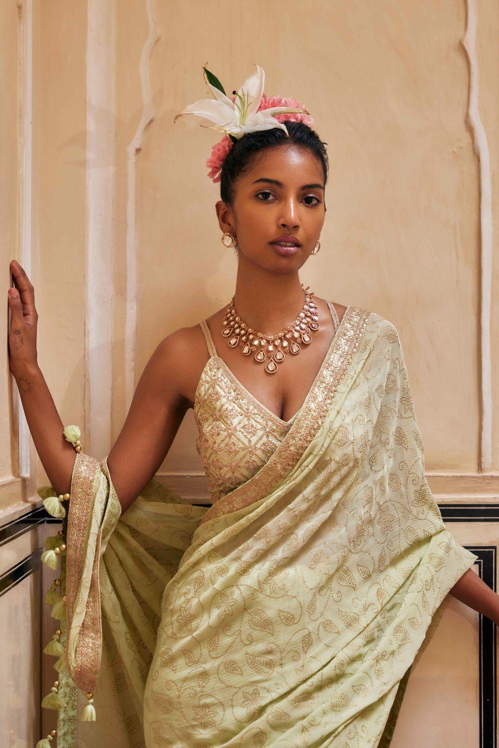 Printed Saree Set