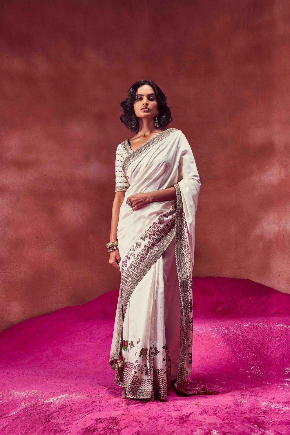 Ivory Saree Set