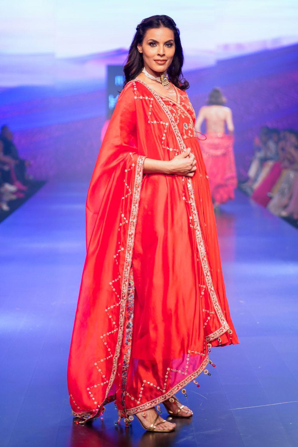 Surkh Laal Hand Embroidered Angrakha Set